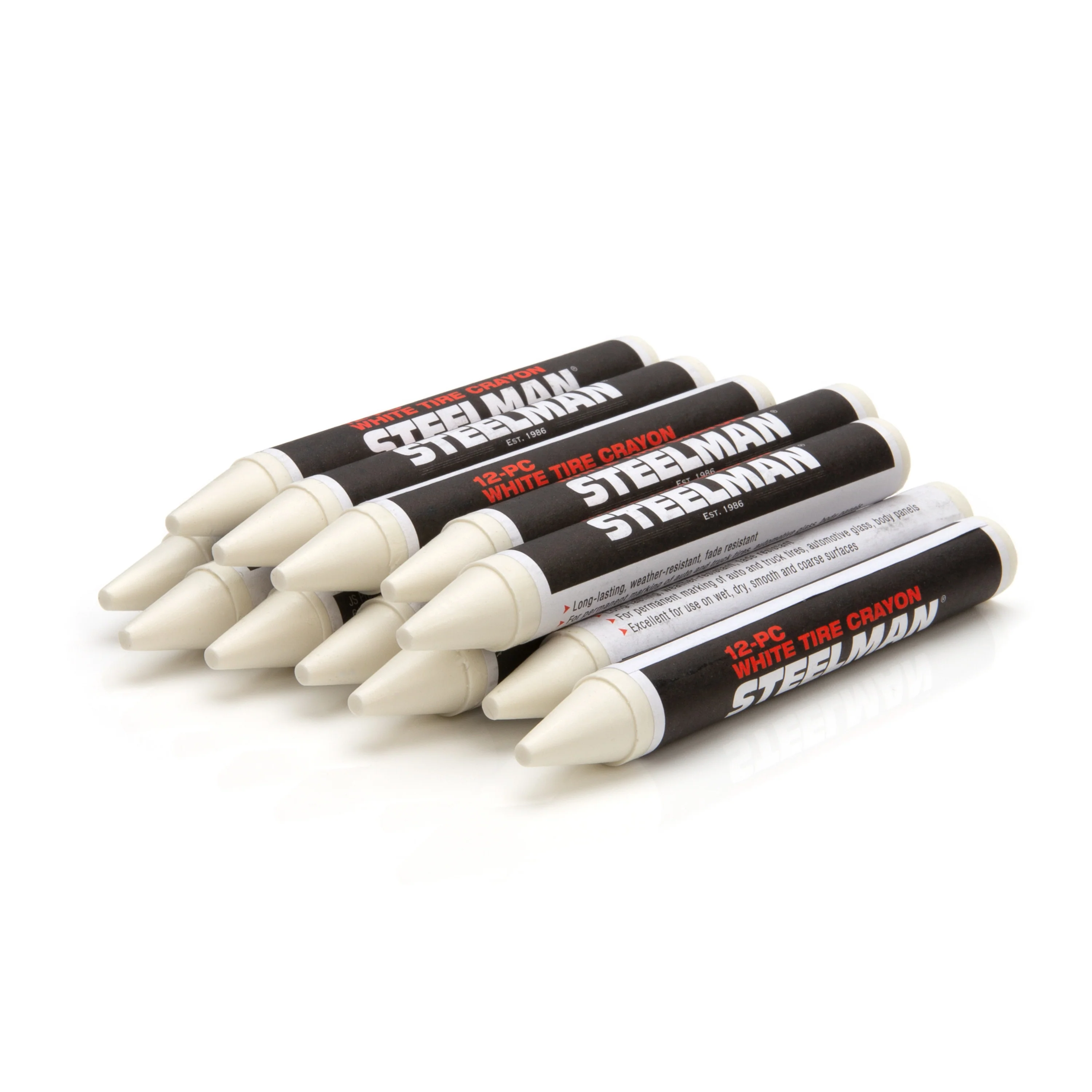 White Tire Marking Crayons, Box of 12 - Image 4