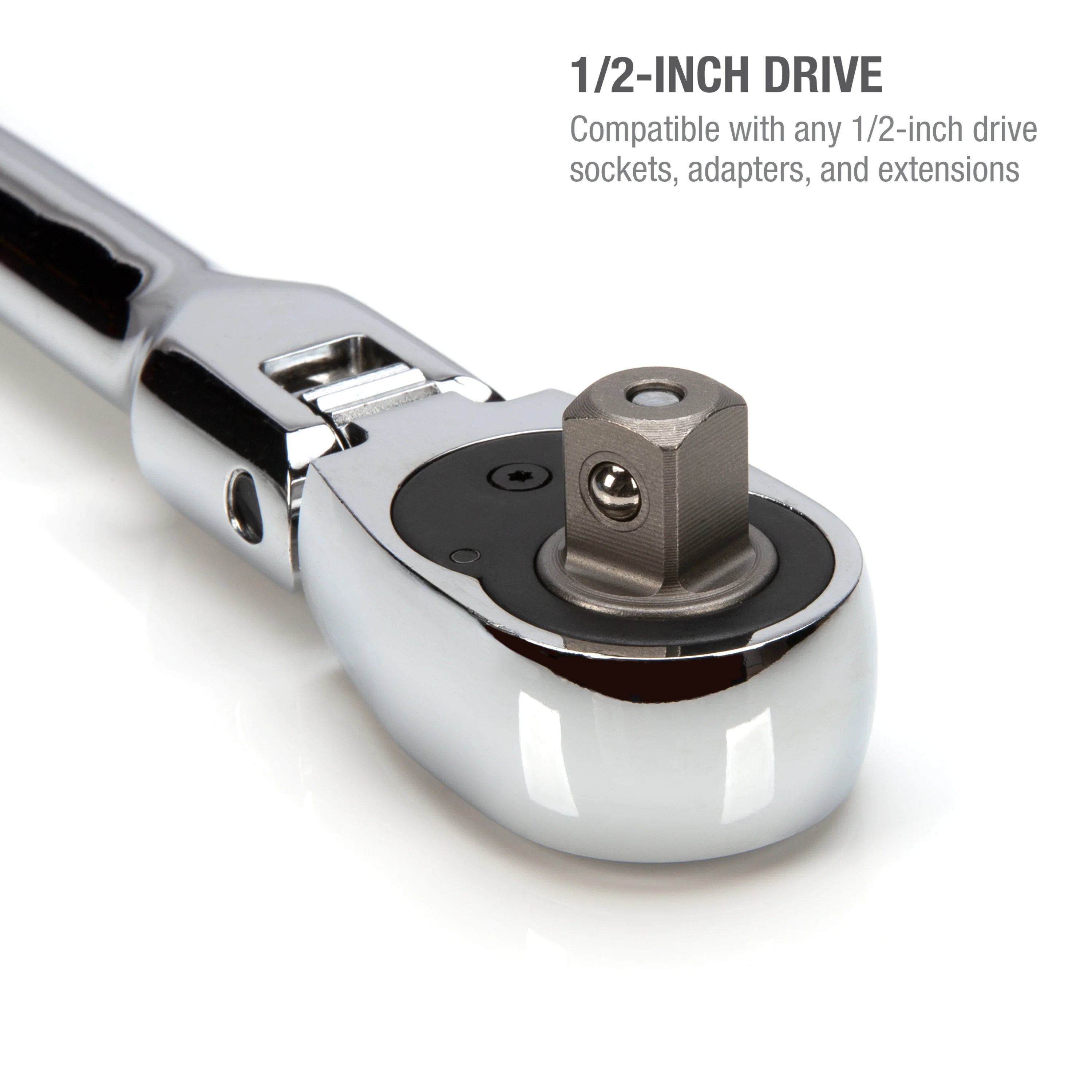3-Piece 180-Degree Locking Flex Head 72-Tooth Reversible Quick-Release Long Handle Ratchet Set - Image 6