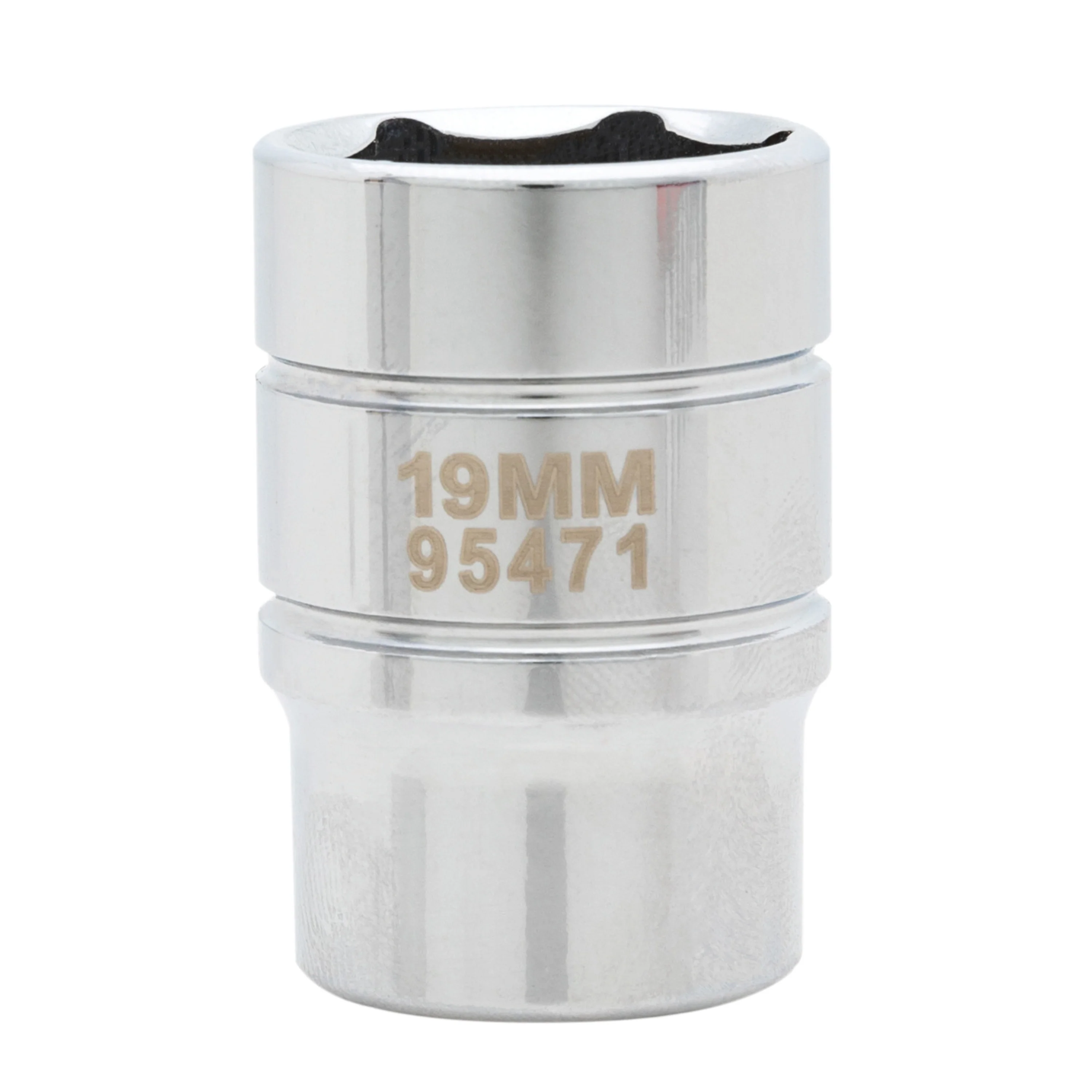 1/2-Inch Drive x 19mm Shallow 6-Point Metric Socket