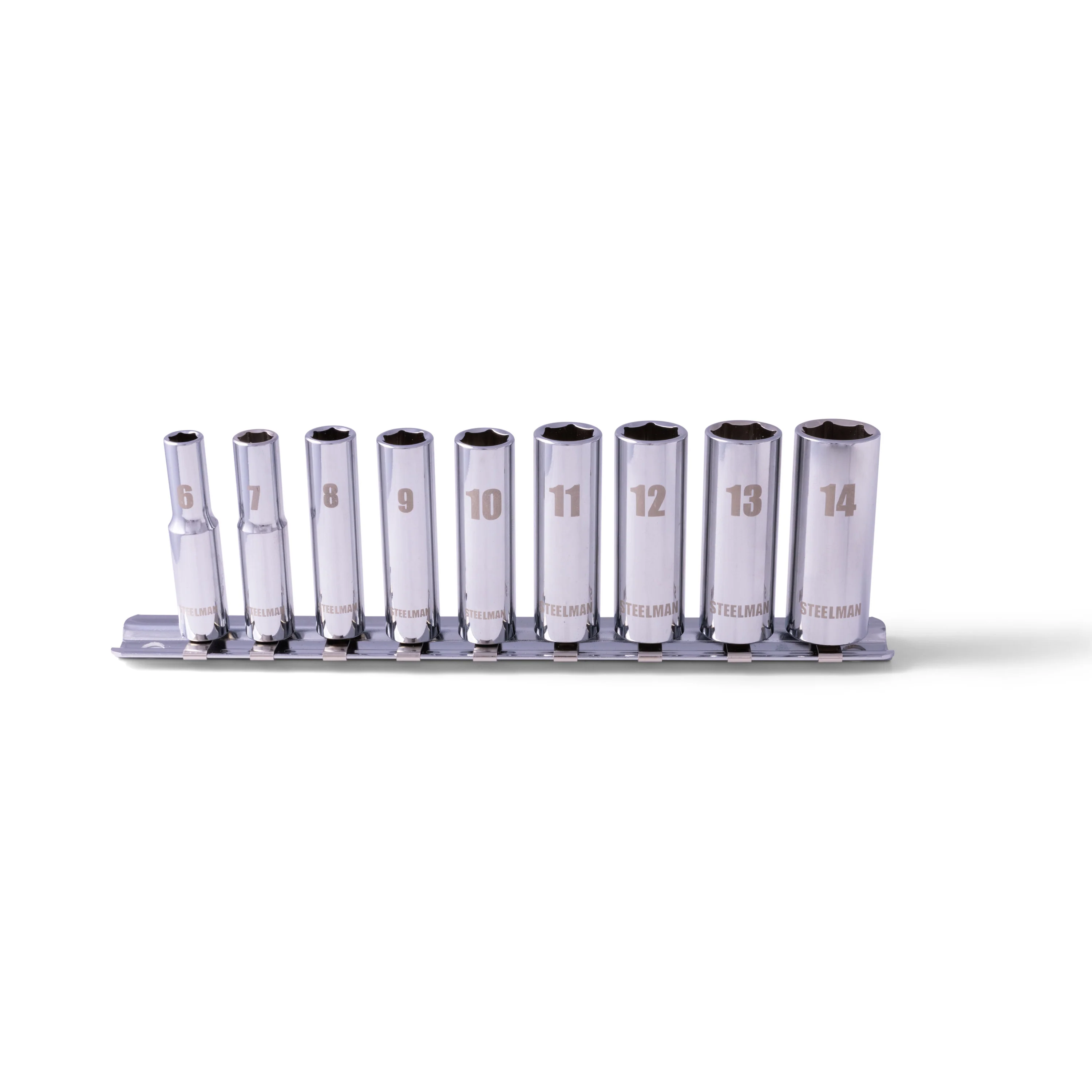 1/4-Inch Drive Deep Well Metric Socket Set, 9-Piece