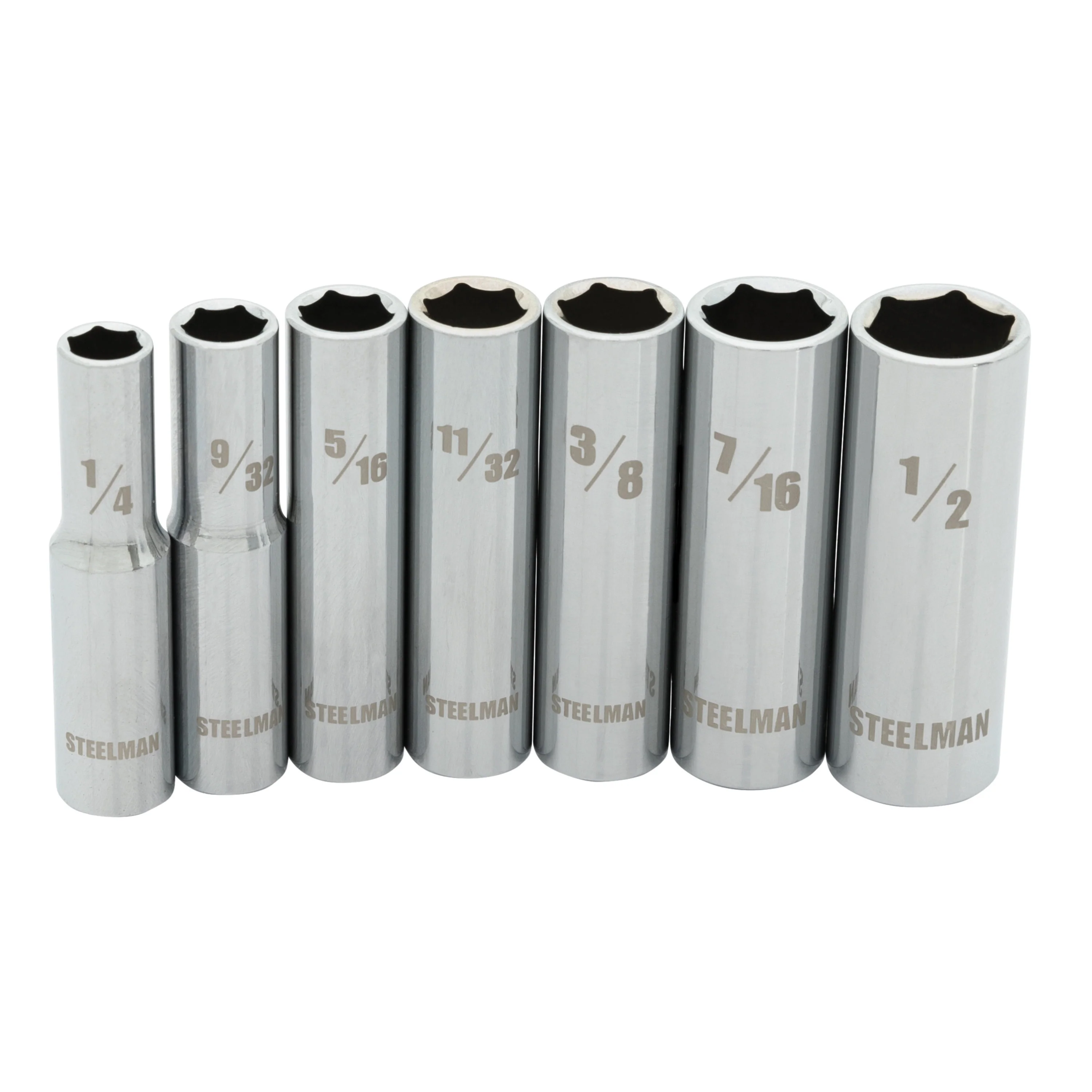 1/4-Inch Drive Deep Well SAE Socket Set, 7-Piece