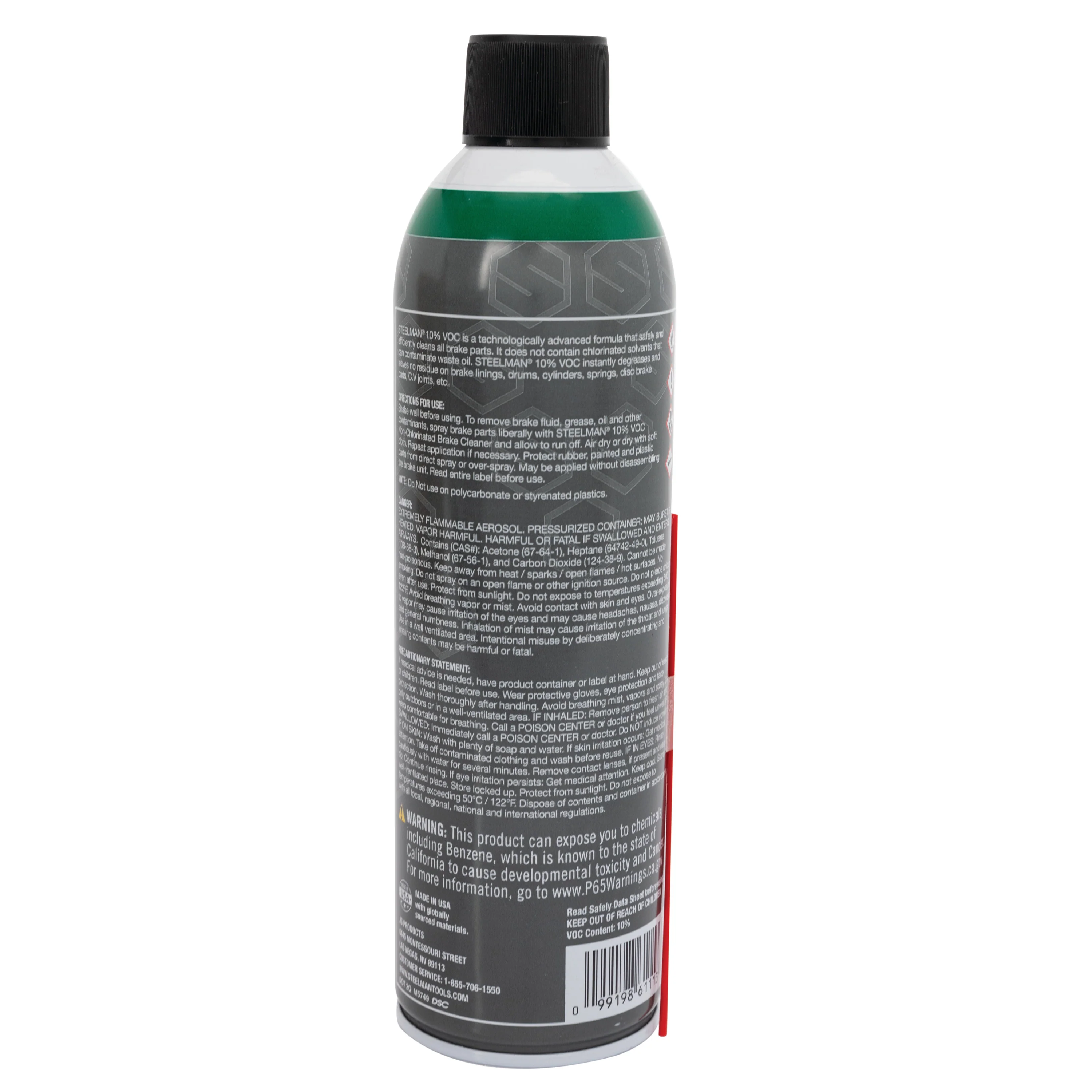 10% VOC Formula Non-Chlorinated Brake and Parts Cleaner Spray, 12-Can Pack - Image 2