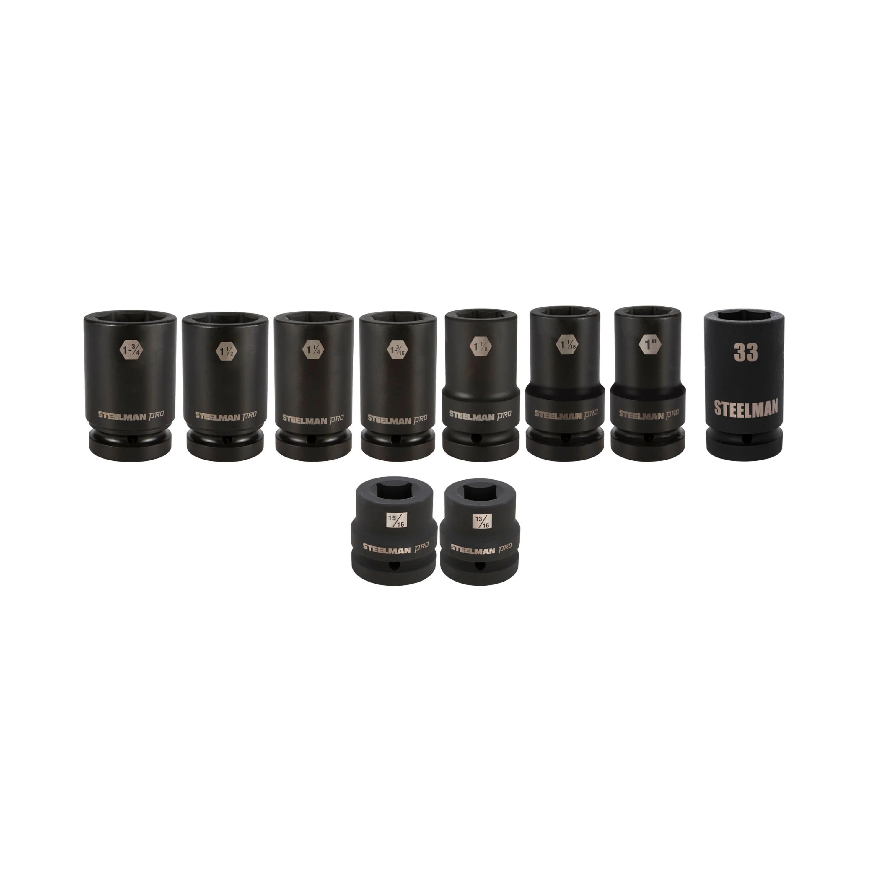 10-Piece 1-Inch Drive Wheel Service Socket Set with Tool Bag - Image 2