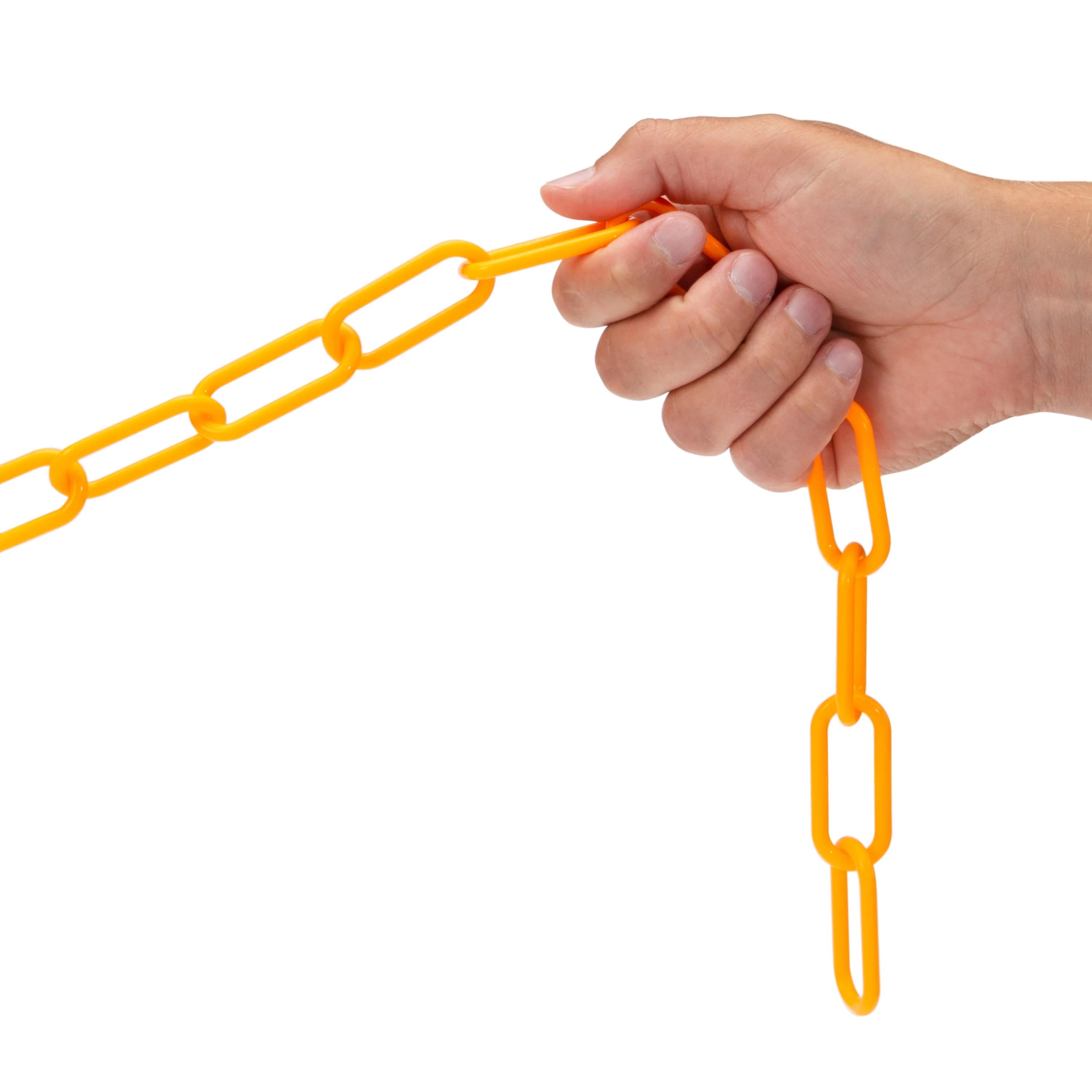 100-Foot Hi-Viz Orange Plastic Safety Chain - Image 6