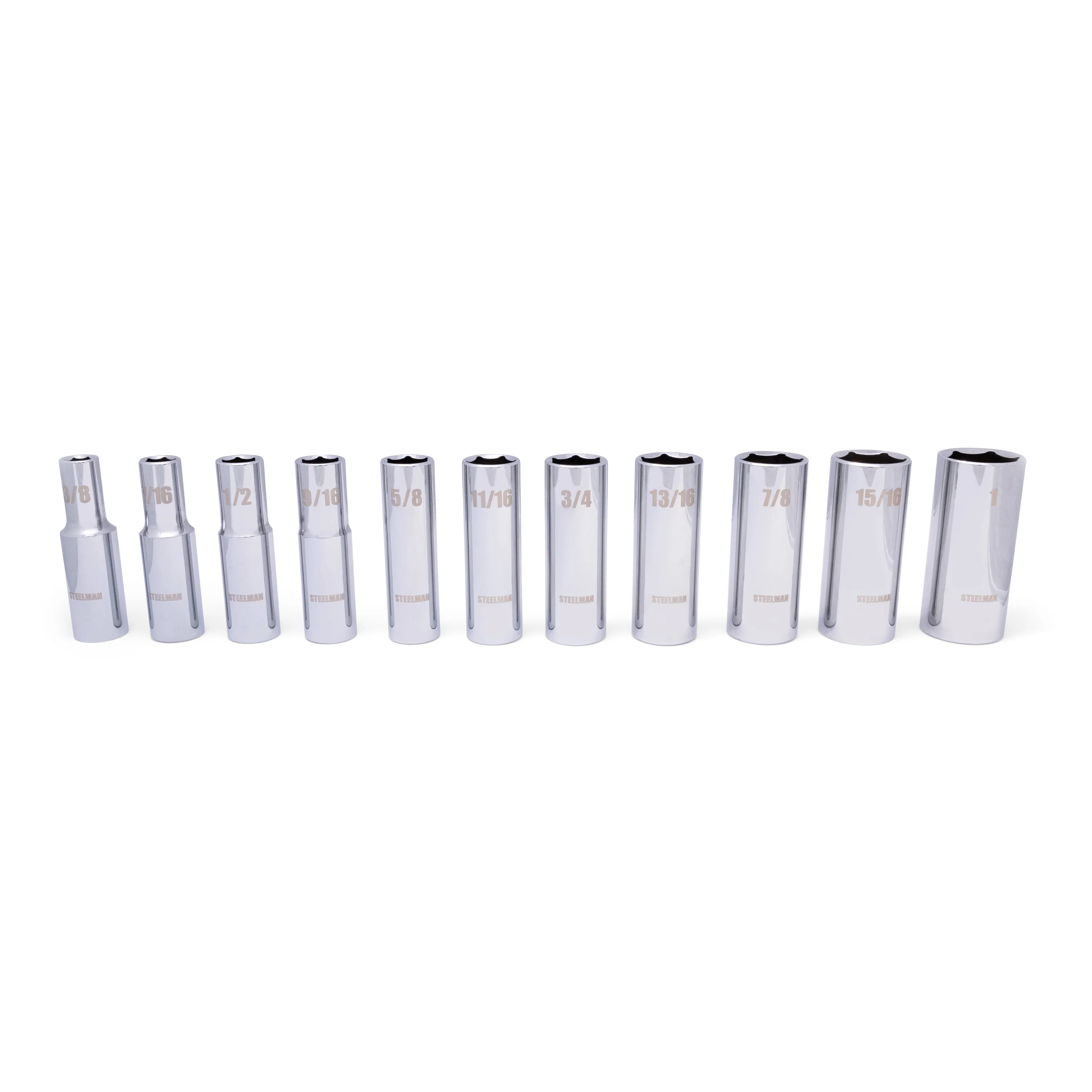 11-Piece 1/2-Inch Drive Deep Well 6-Point SAE Socket Set - Image 2