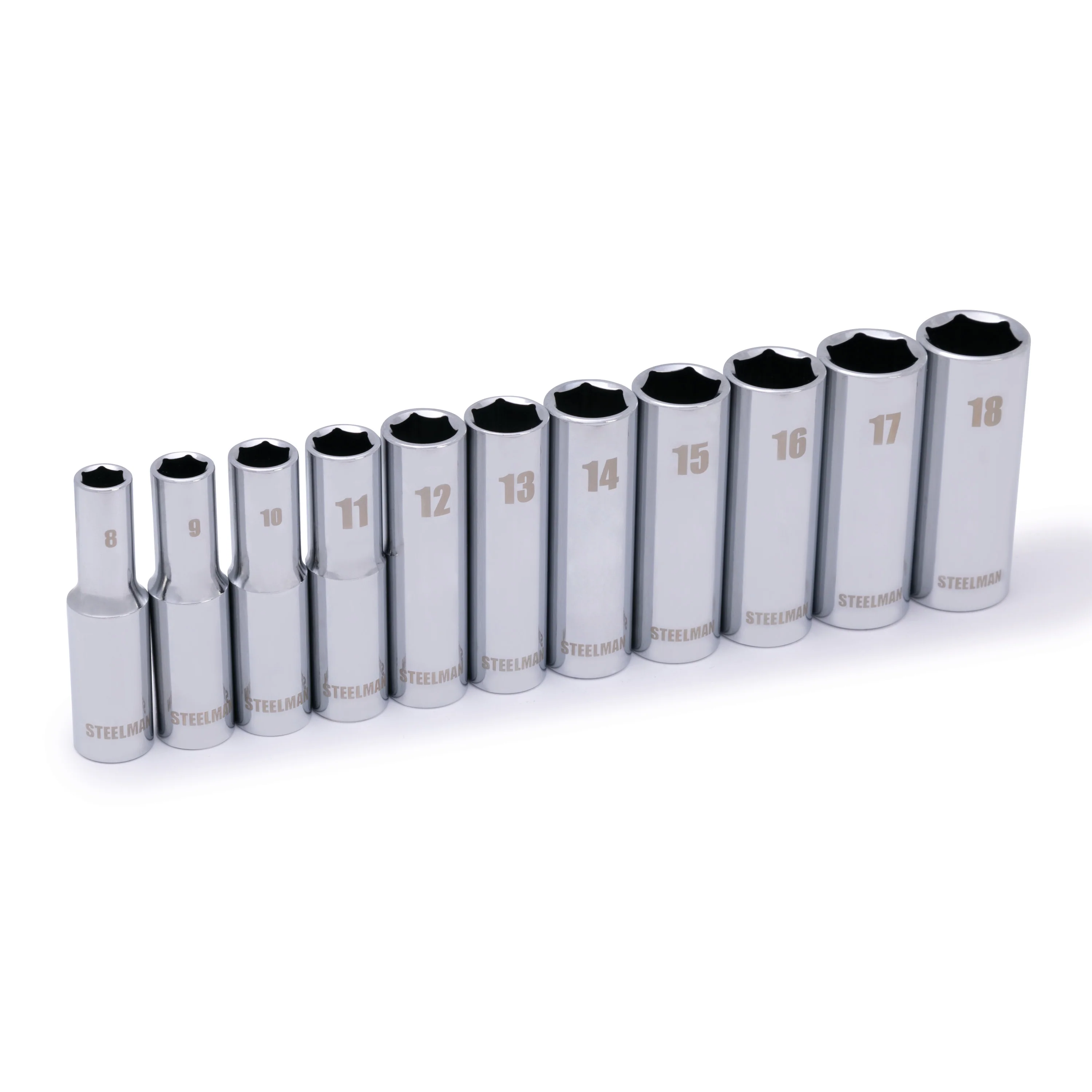 11-Piece 3/8-Inch Drive Metric Deep 6-Point Socket Set