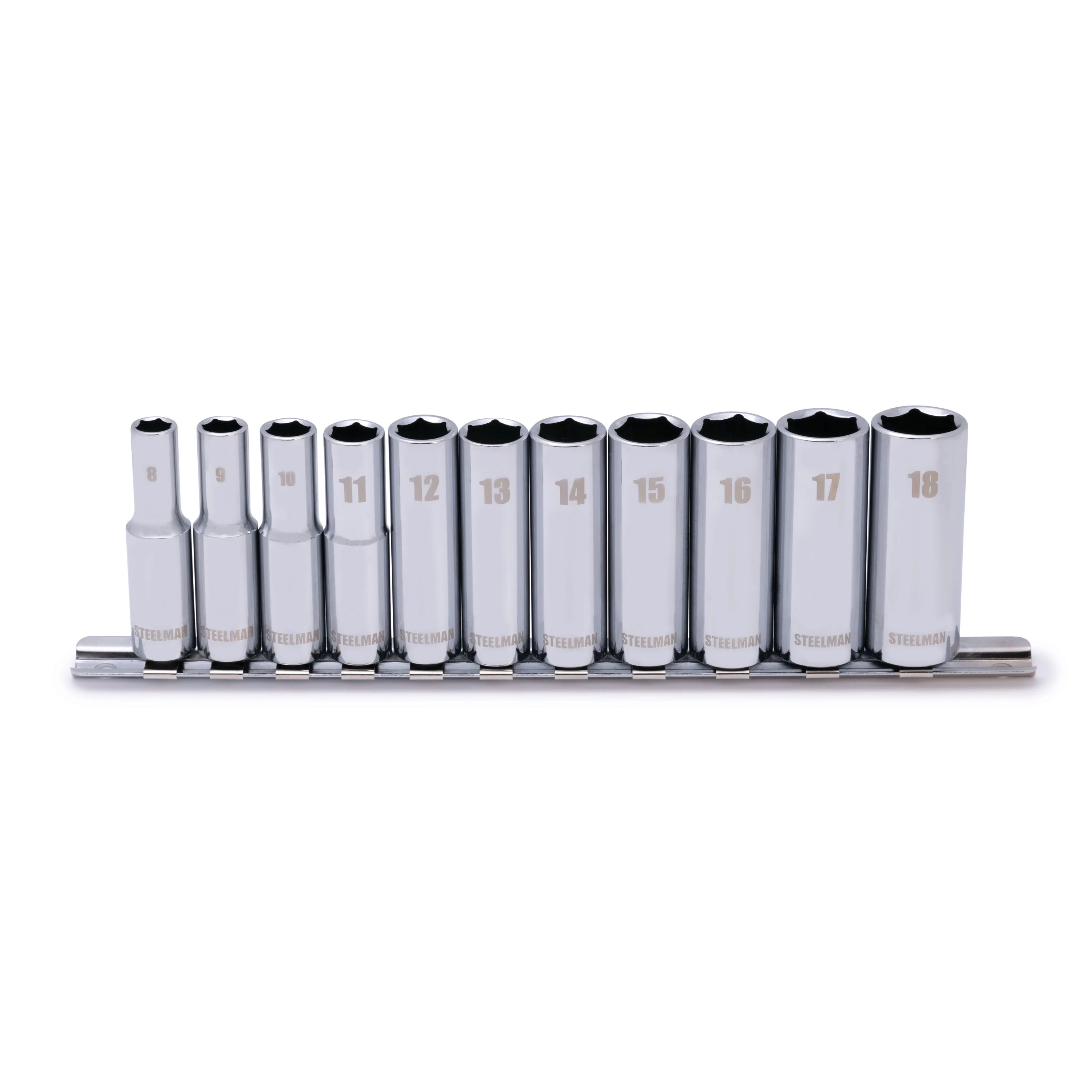 11-Piece 3/8-Inch Drive Metric Deep 6-Point Socket Set - Image 4