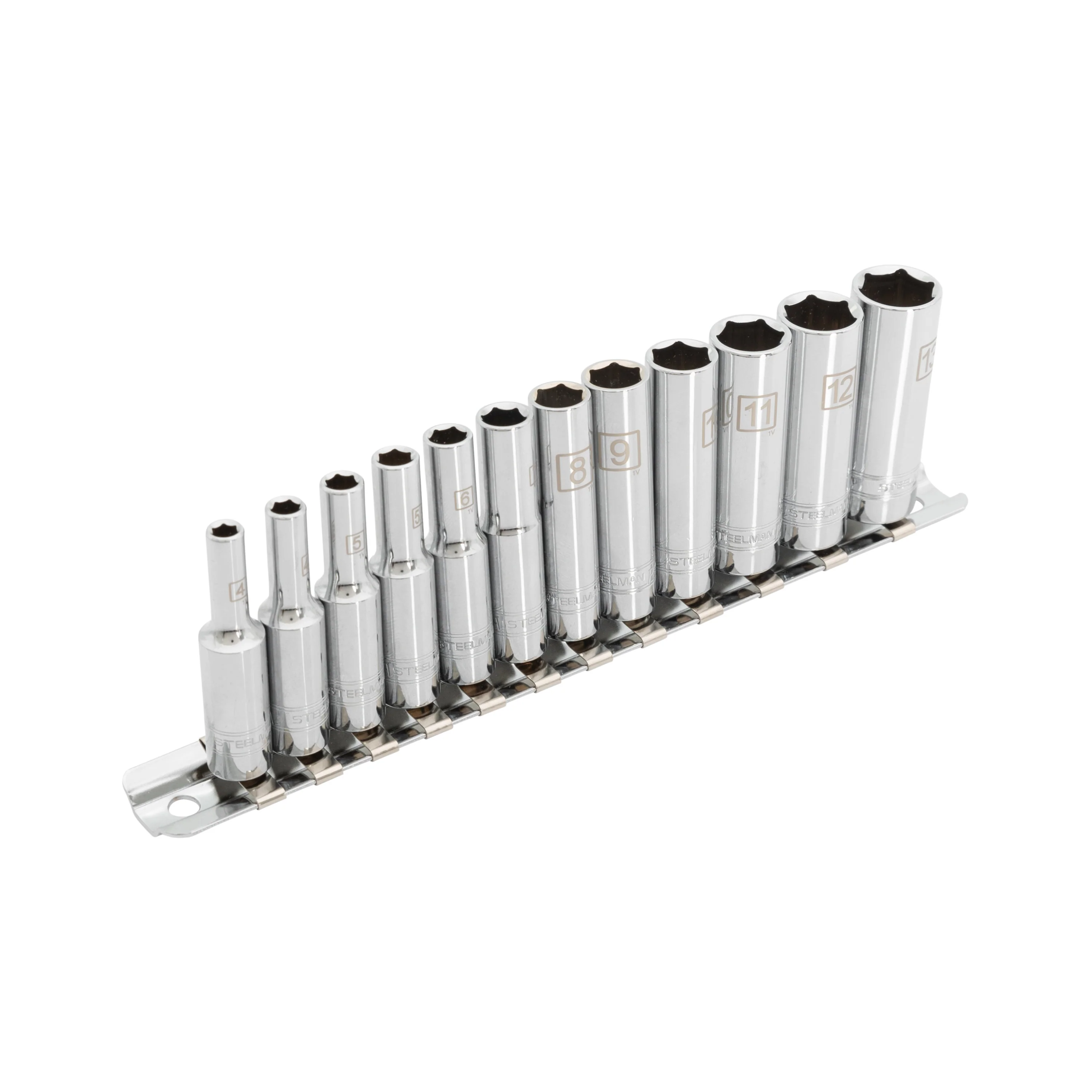 12-Piece 1/4-Inch Drive Metric Deep 6-Point Socket Set