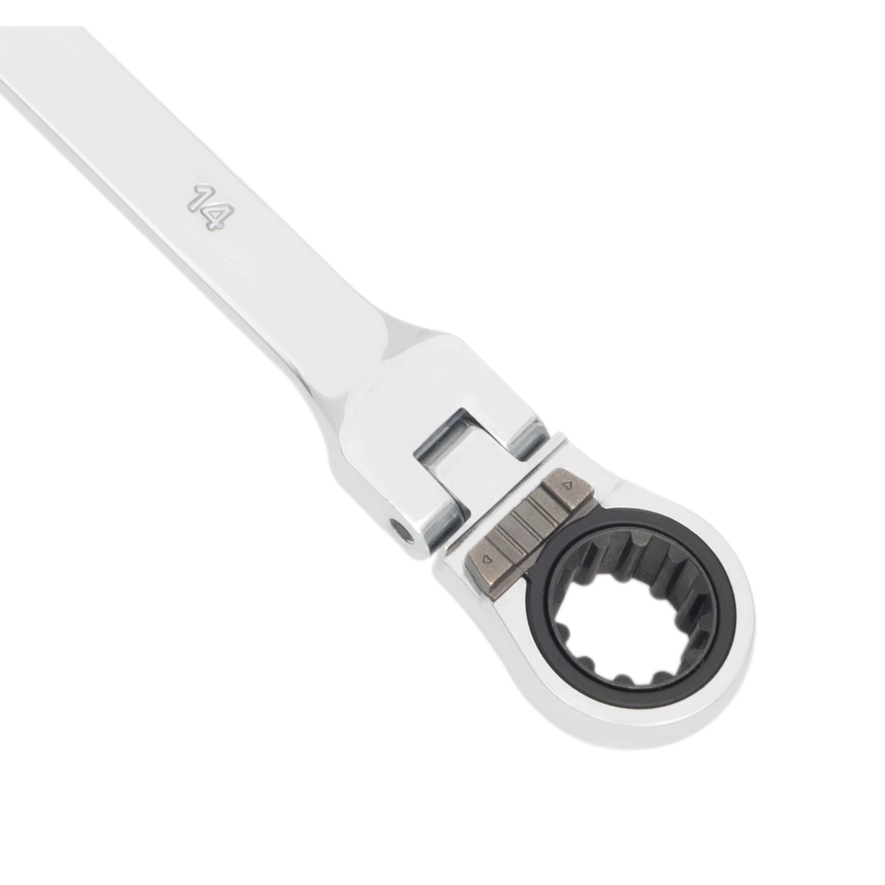 12mm x 14mm Flex-Head Double Box-End Deep Universal Spline Reversible Ratcheting Wrench - Image 4