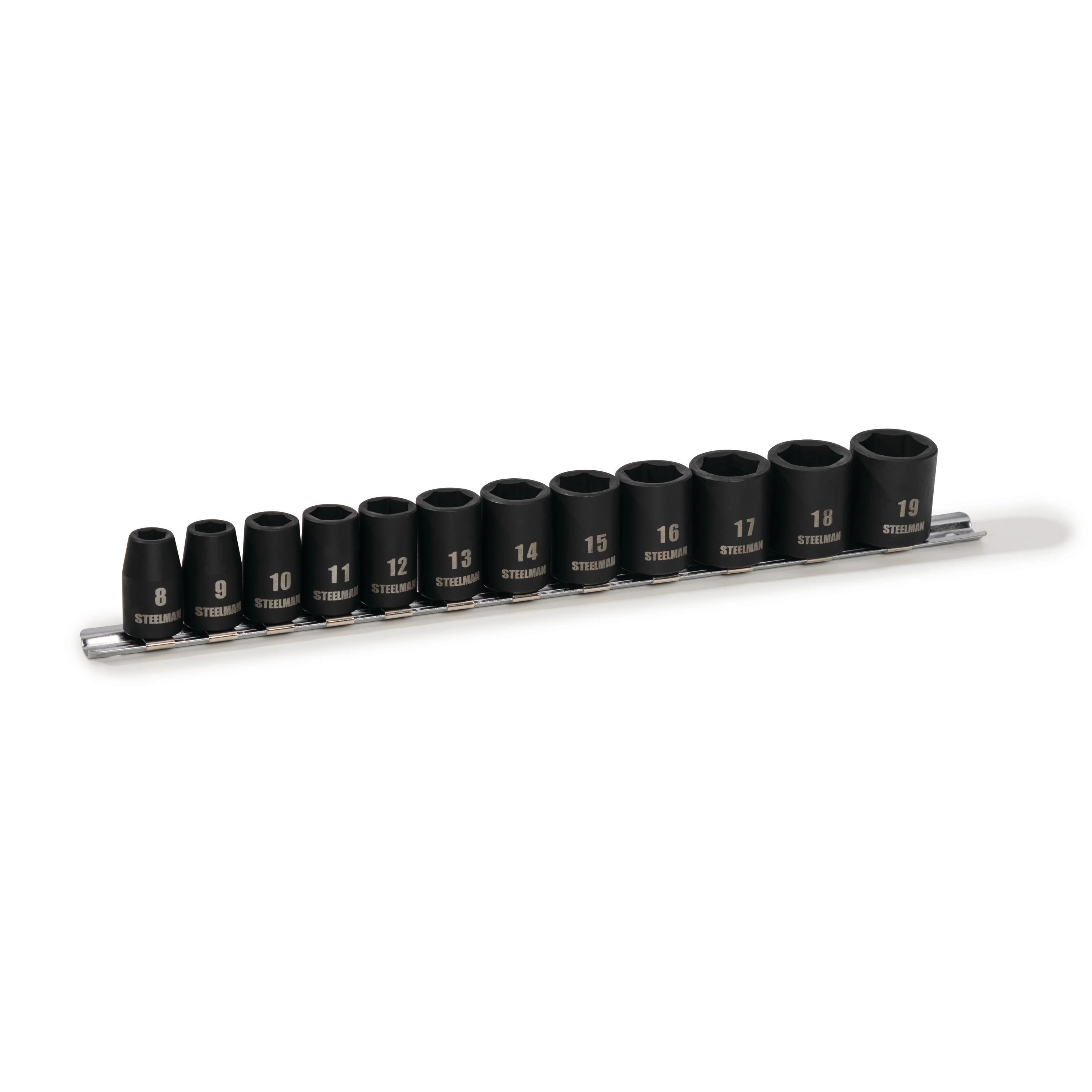12-Piece 3/8-Inch Drive Shallow Depth 6-Point Metric Impact Socket Set