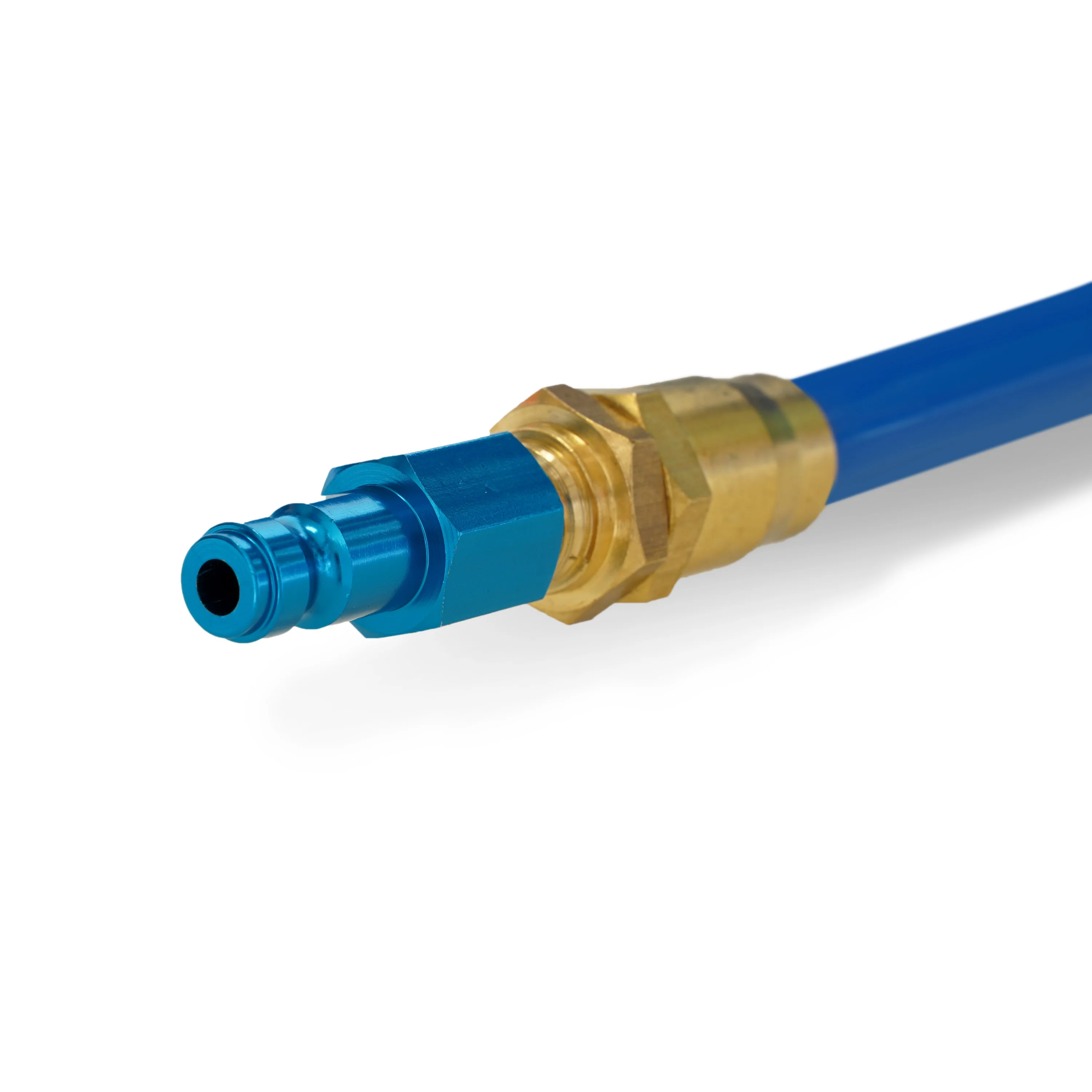 15-Foot Coiled 3/8-Inch ID Air Hose with Reusable 1/4-Inch NPT Brass and Quick Connect Fittings - Image 5