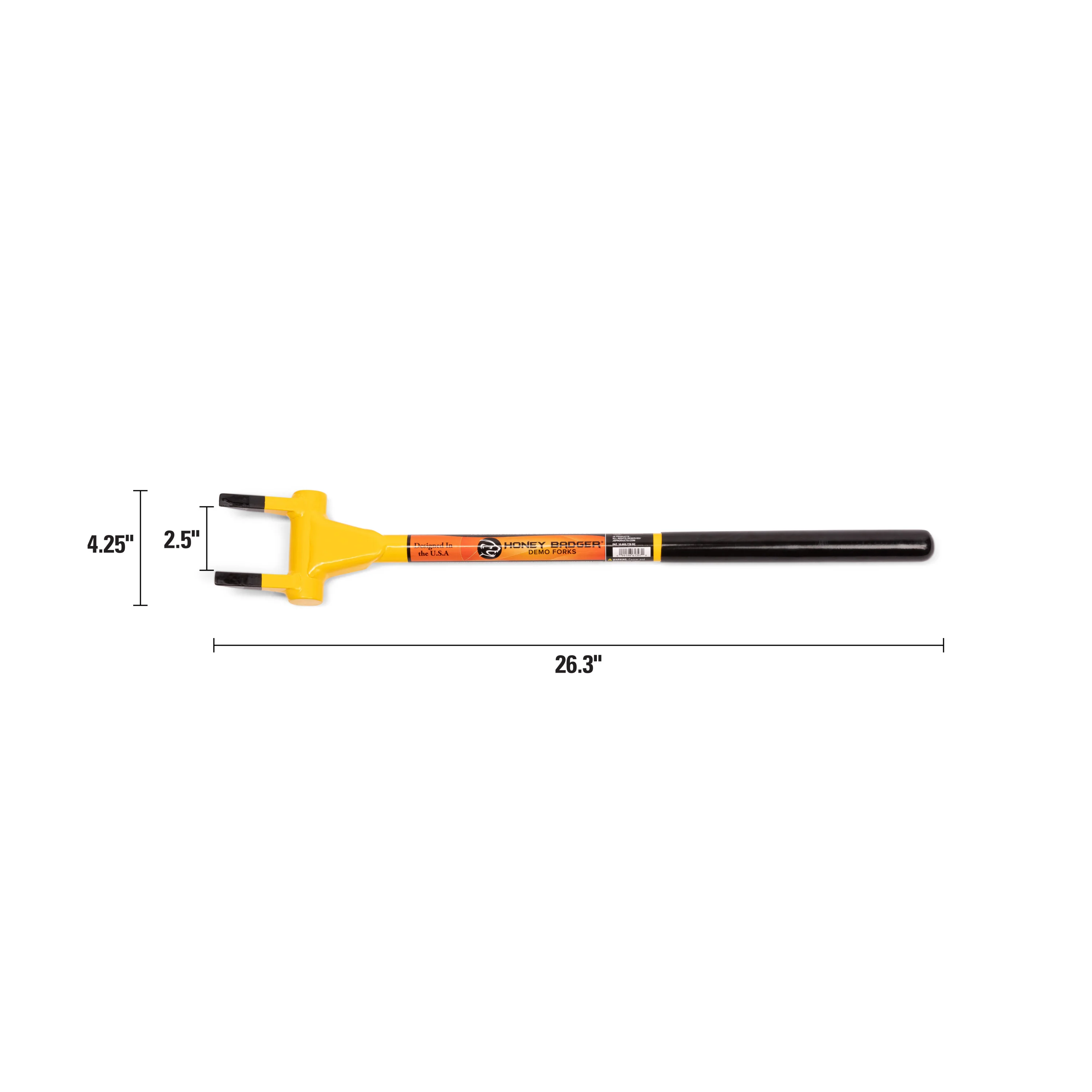 2-Tine Compact Honey Badger Demo Fork with 26-Inch Handle - Image 6