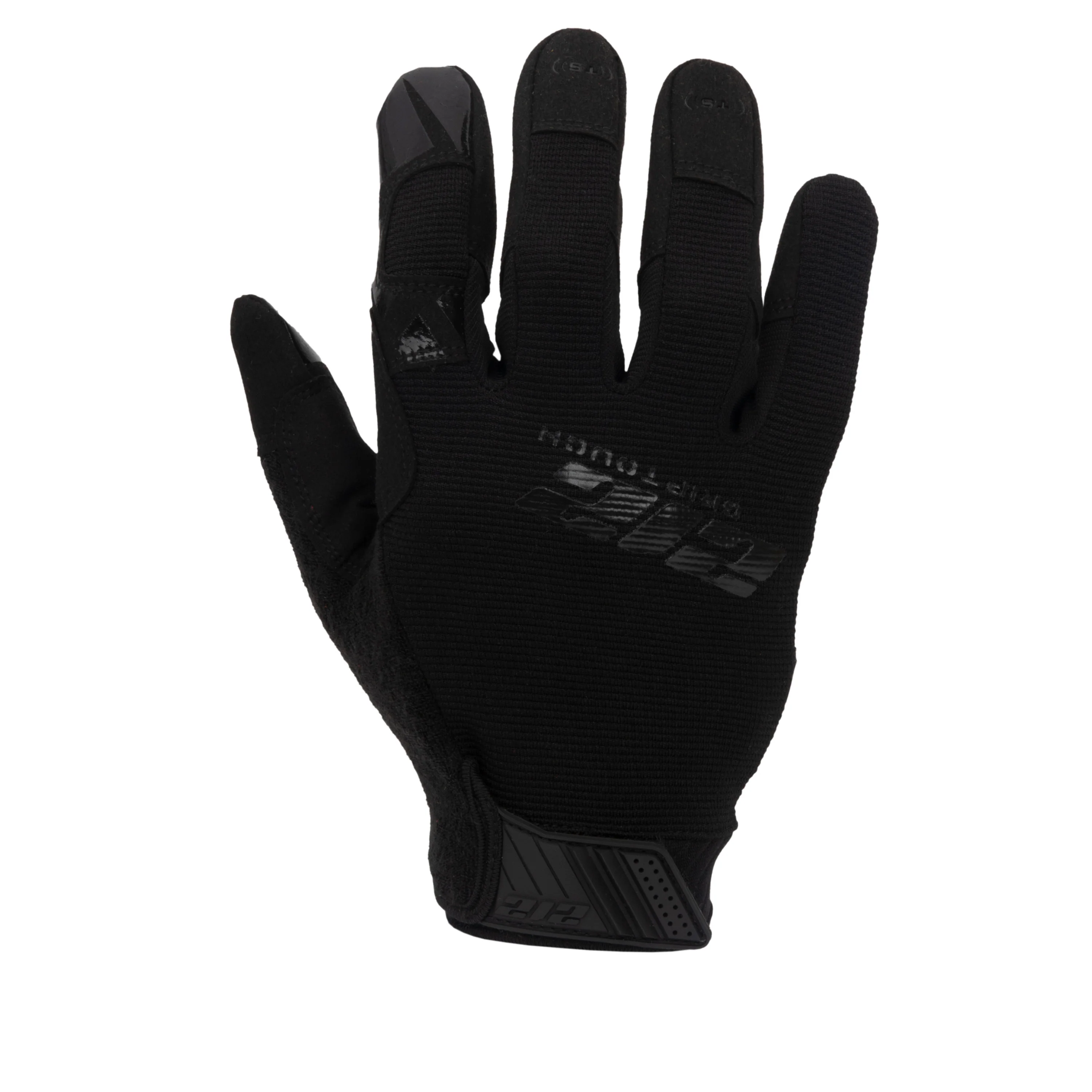 GSA Compliant Silicone Grip Touch-Screen Compatible Mechanic Gloves in Black - Image 5