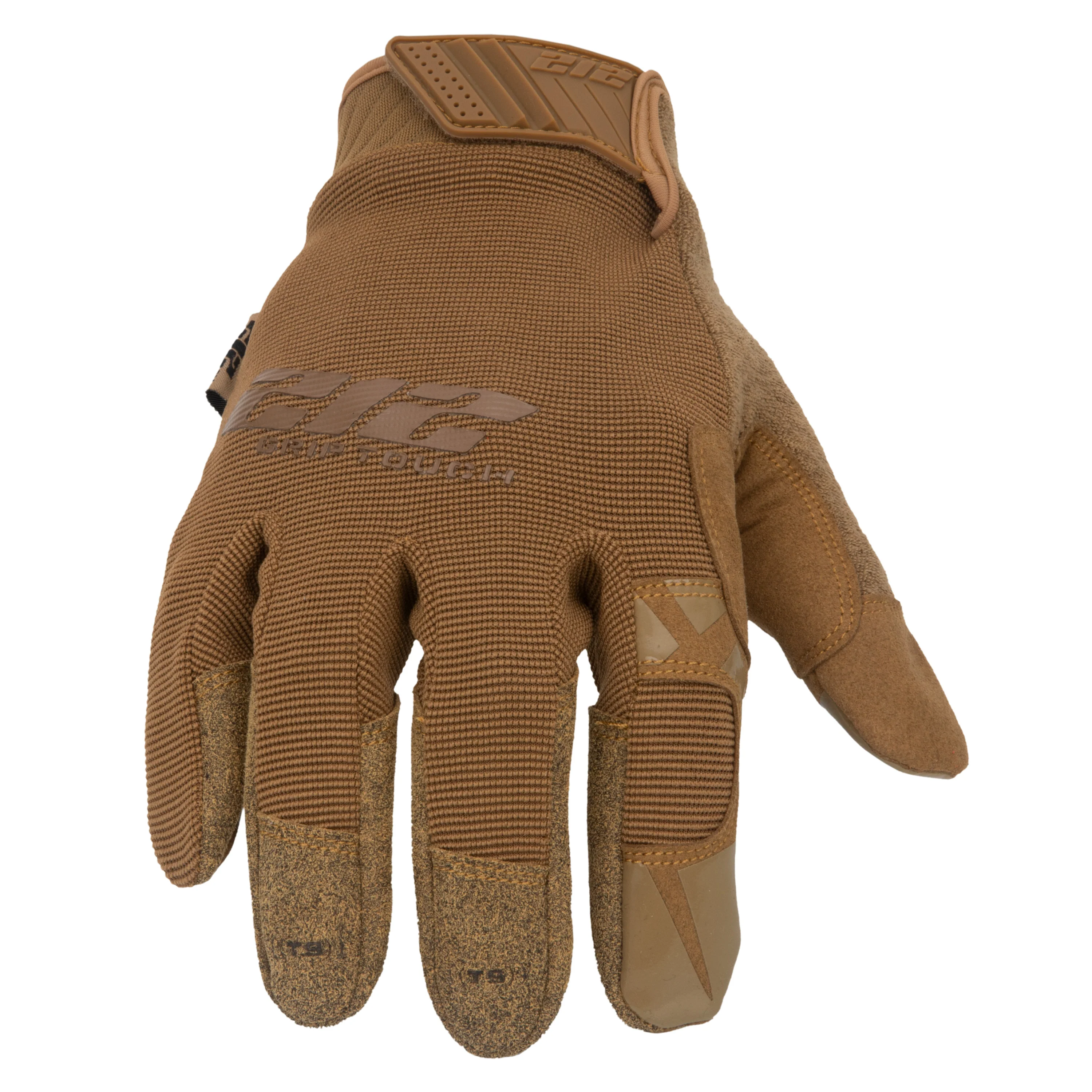 GSA Compliant Silicone Grip Touch-Screen Compatible Mechanic Gloves in Coyote - Image 2