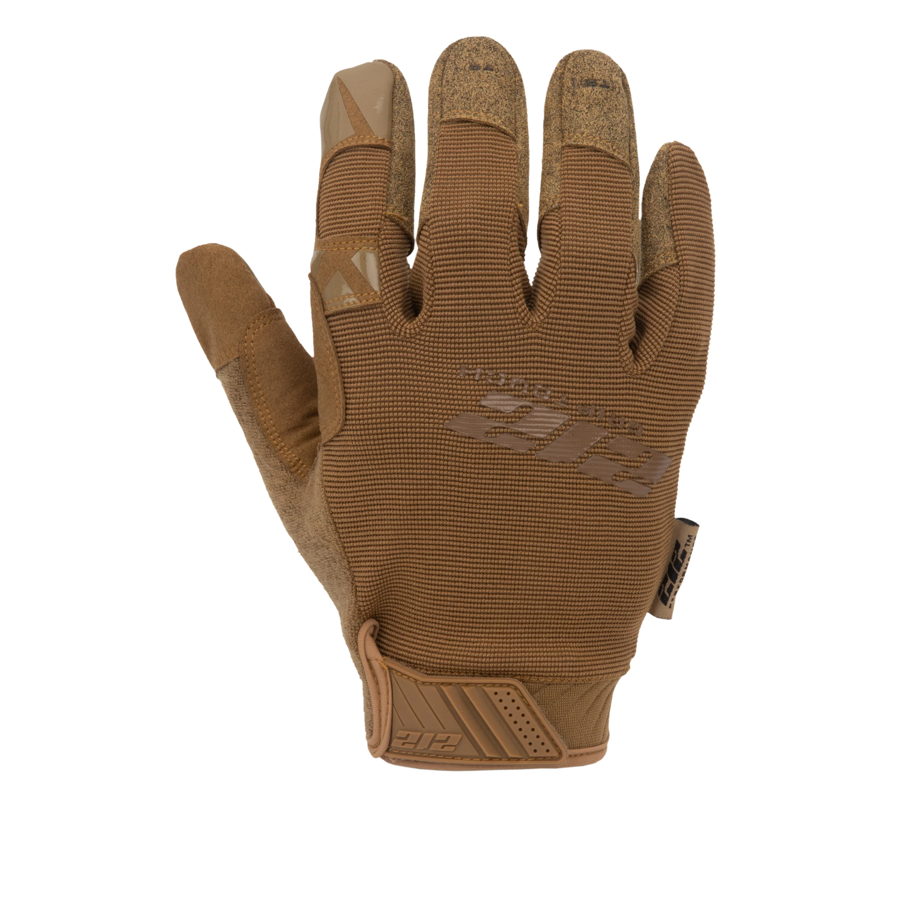 GSA Compliant Silicone Grip Touch-Screen Compatible Mechanic Gloves in Coyote - Image 5
