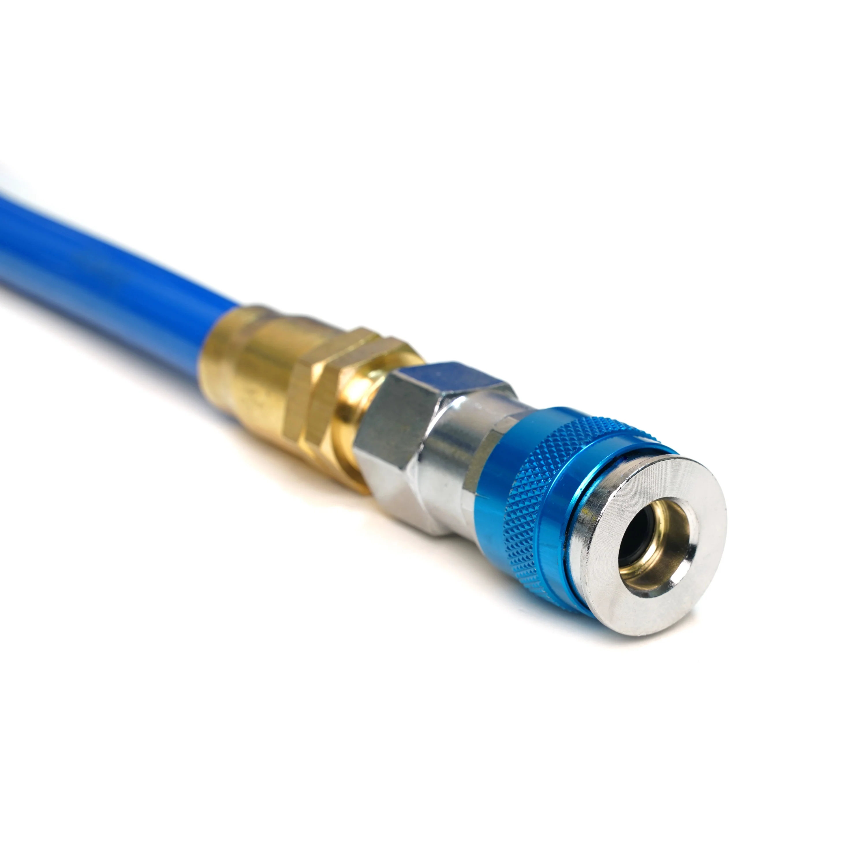 25-Foot Coiled 3/8-Inch ID Air Hose with Reusable 1/4-Inch NPT Brass and Quick Connect Fittings - Image 5