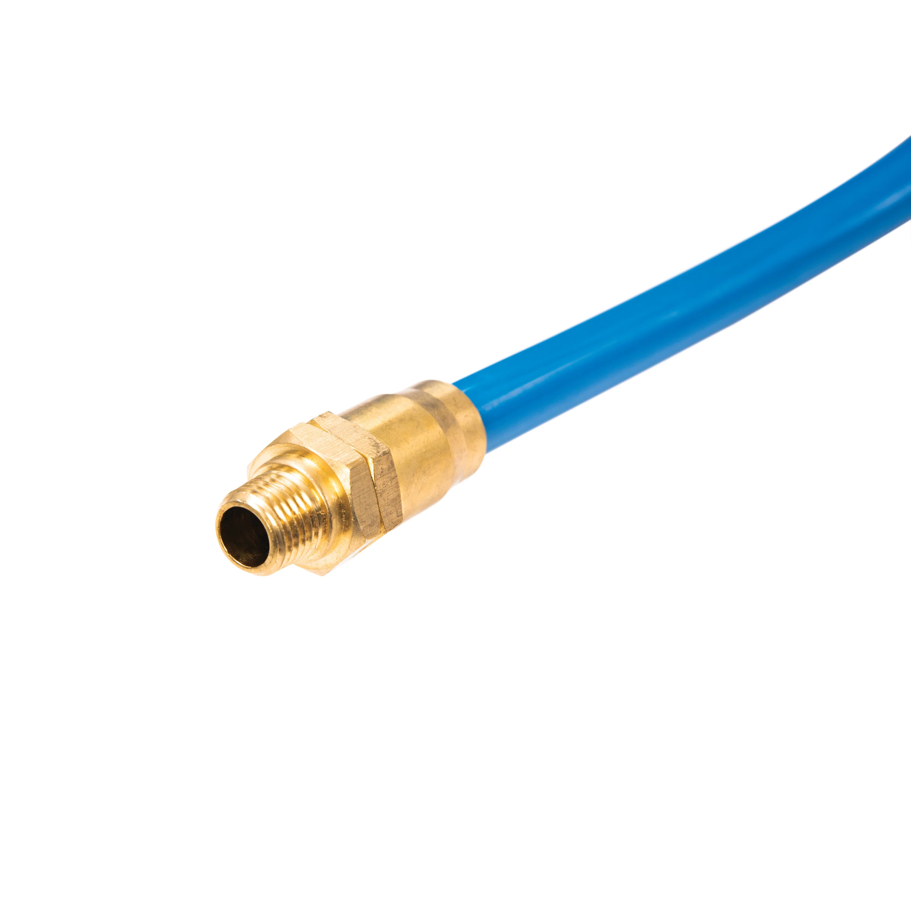 25-Foot Coiled 3/8-Inch ID Air Hose with Reusable 1/4-Inch NPT Brass Fittings - Image 3