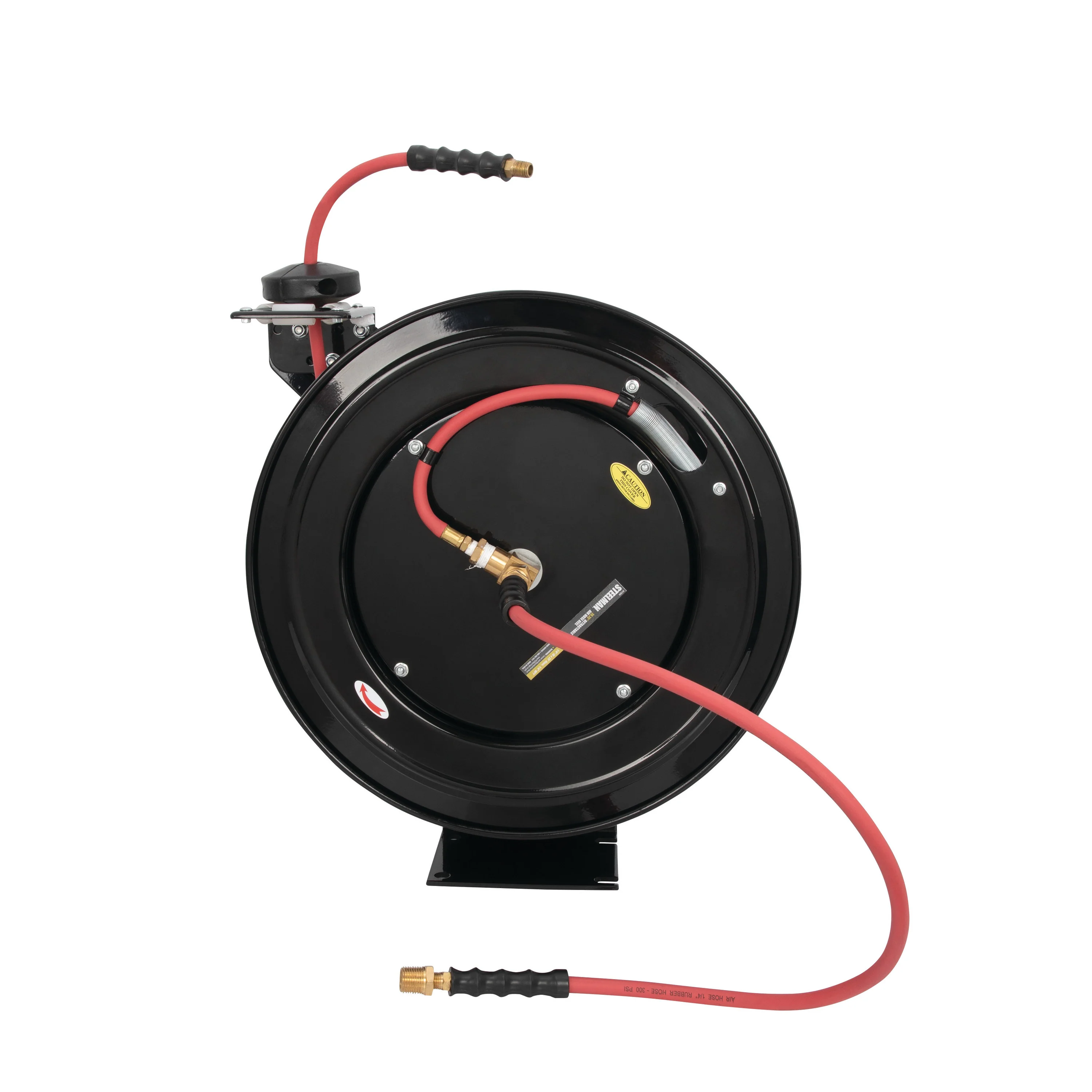 25-Foot Long 1/4-Inch Inner Diameter Air Hose with Spring Retractable Hose Reel with 1/4-Inch NPT Fittings - Image 2