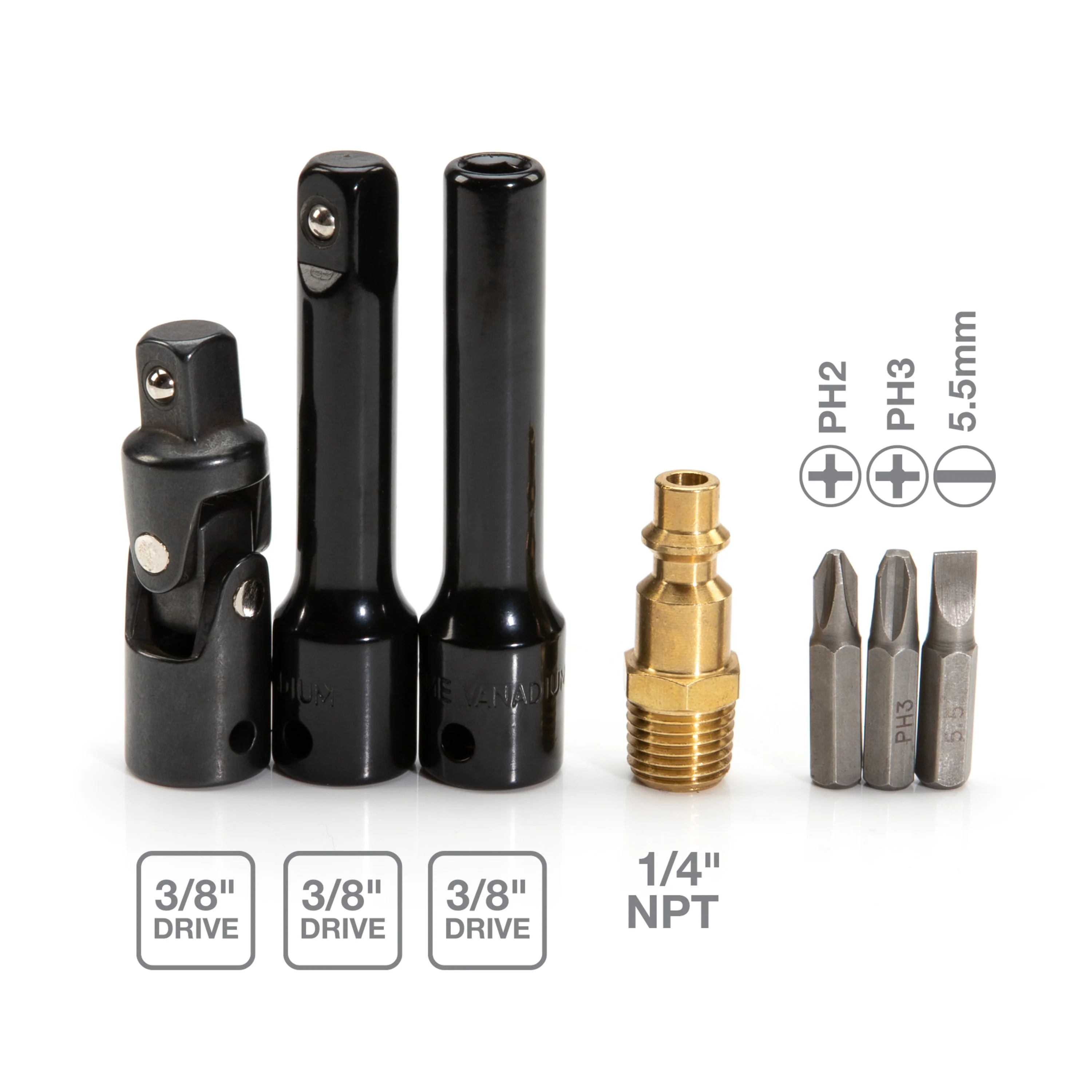 3/8-Inch Drive Air Ratchet 16-Piece Kit - Image 6