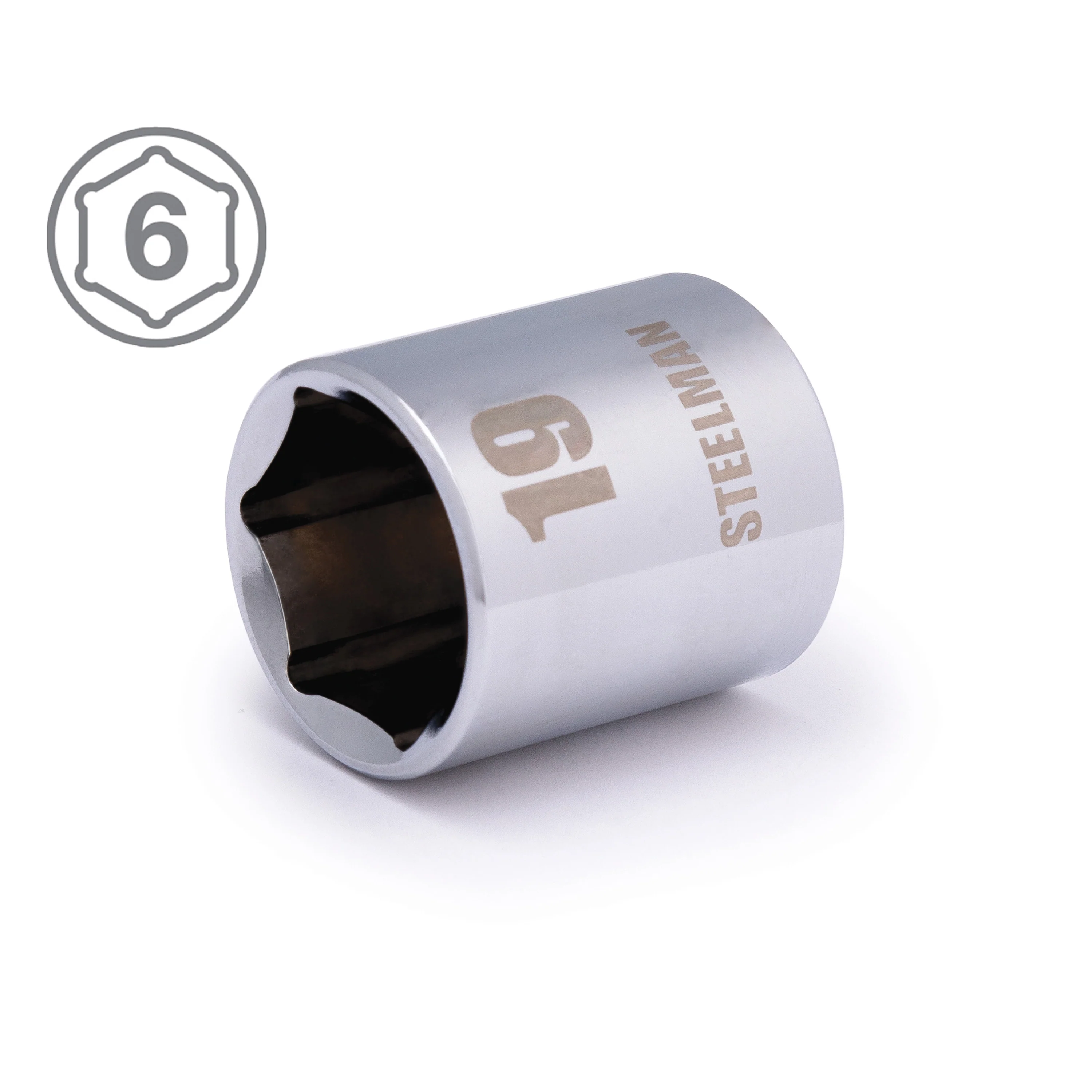 3/8-Inch Drive x 19mm 6-Point Socket - Image 2