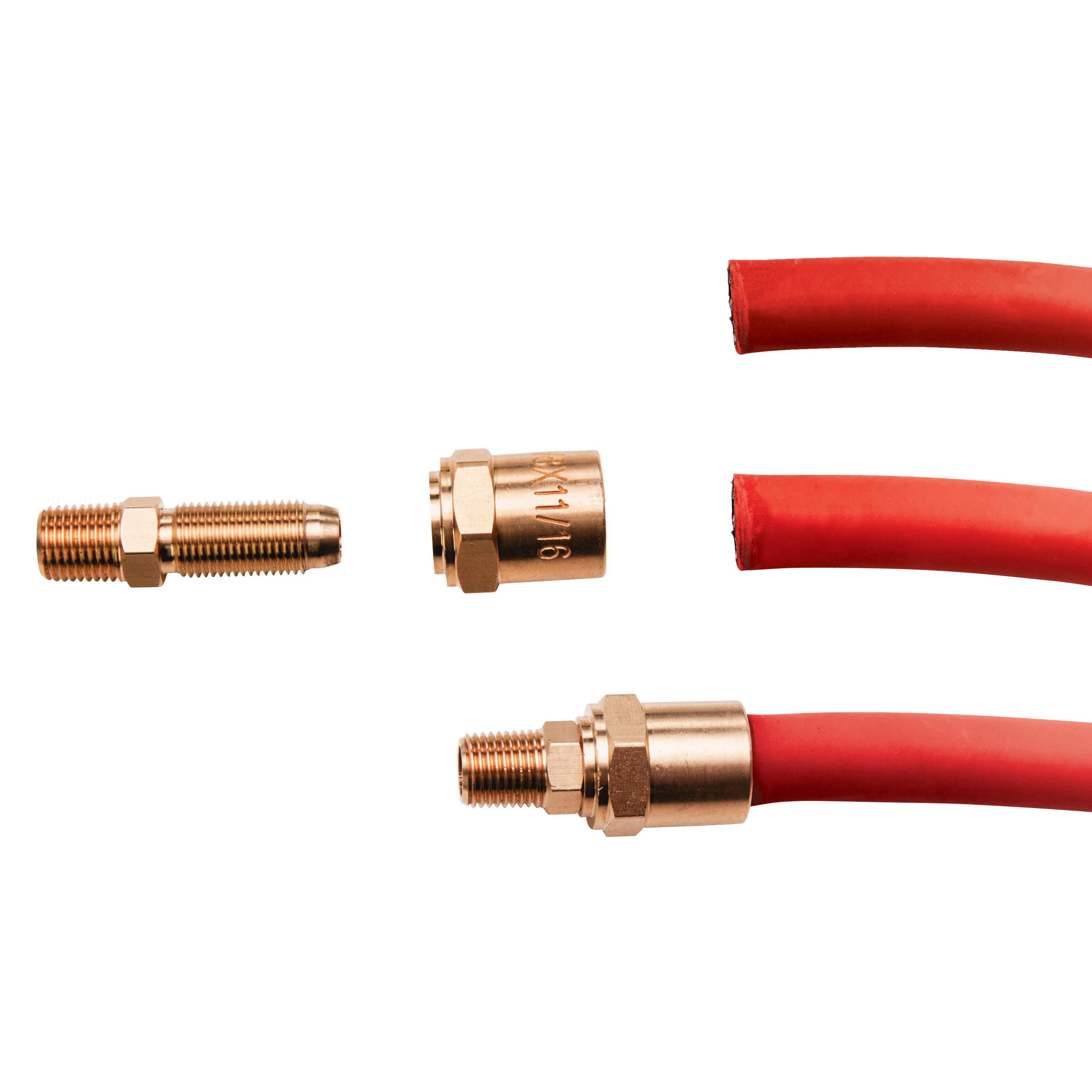 3/8-Inch ID Reusable Brass Pneumatic Hose Fitting - Image 5
