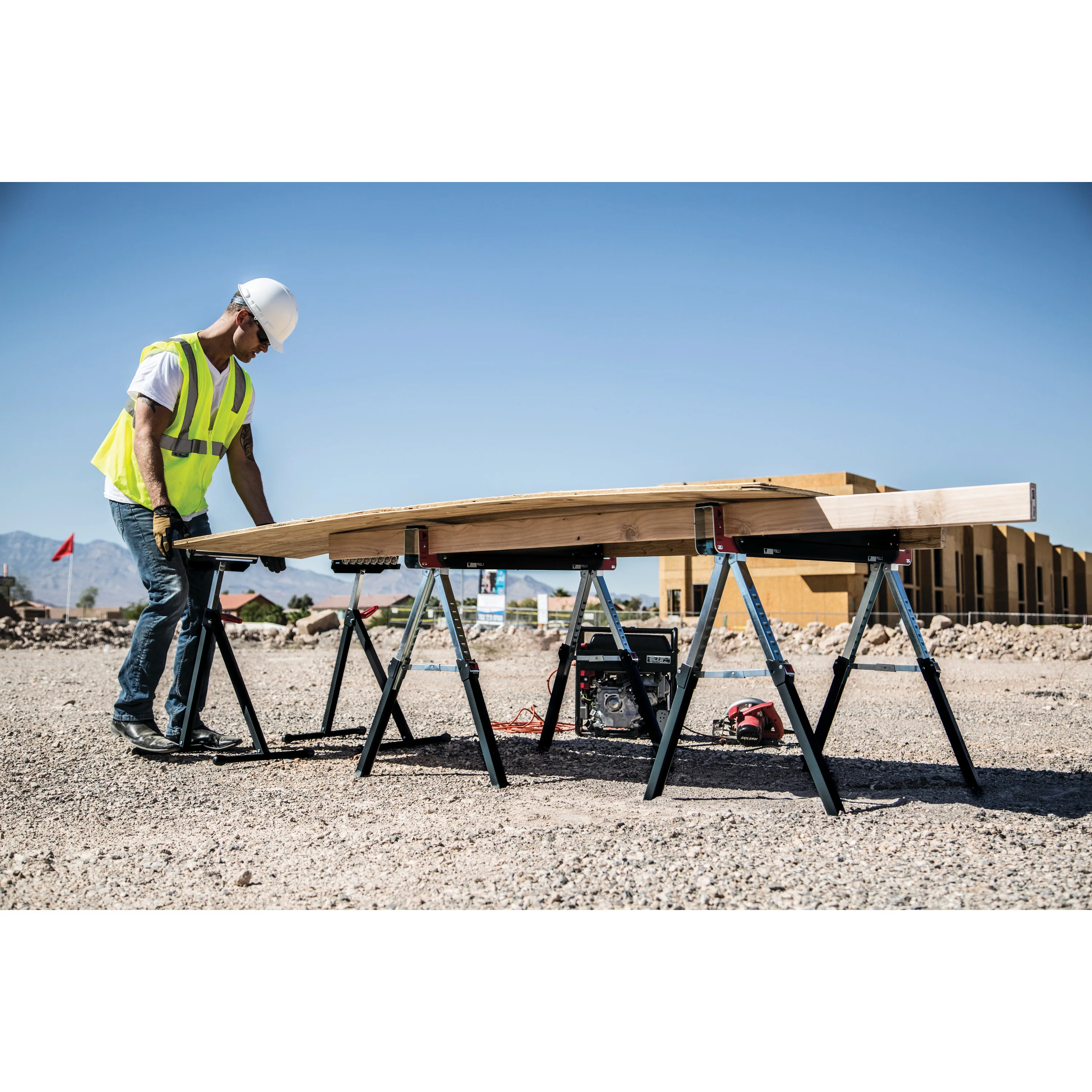 3-In-1 Height Adjustable Material Support Roller Stand - Image 8