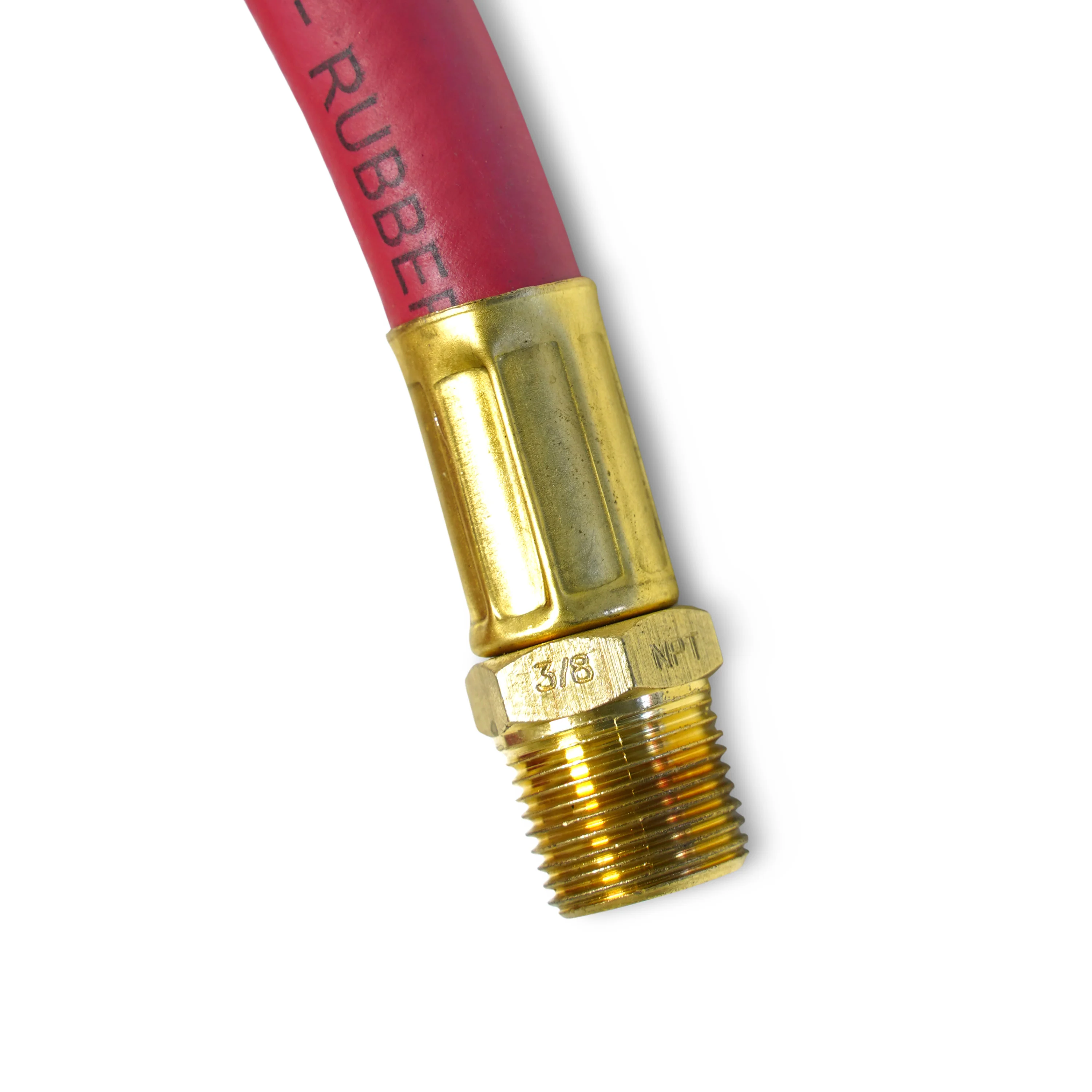 30-Foot Long Rubber 3/8-Inch ID Air Hose with 3/8-Inch NPT Brass Fittings - Image 6