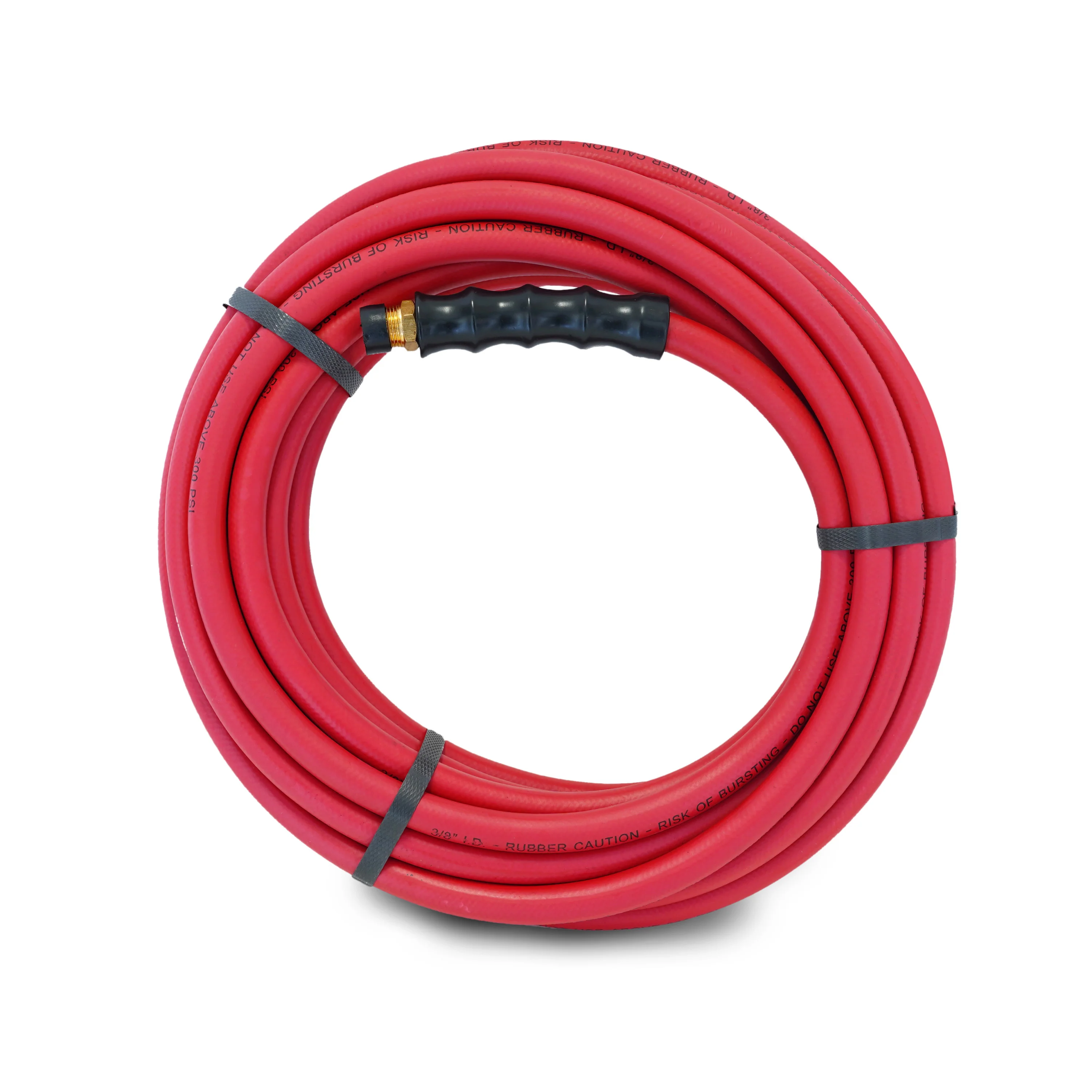 35-Foot Long Rubber 3/8-Inch ID Air Hose with 3/8-Inch NPT Brass Fittings - Image 4