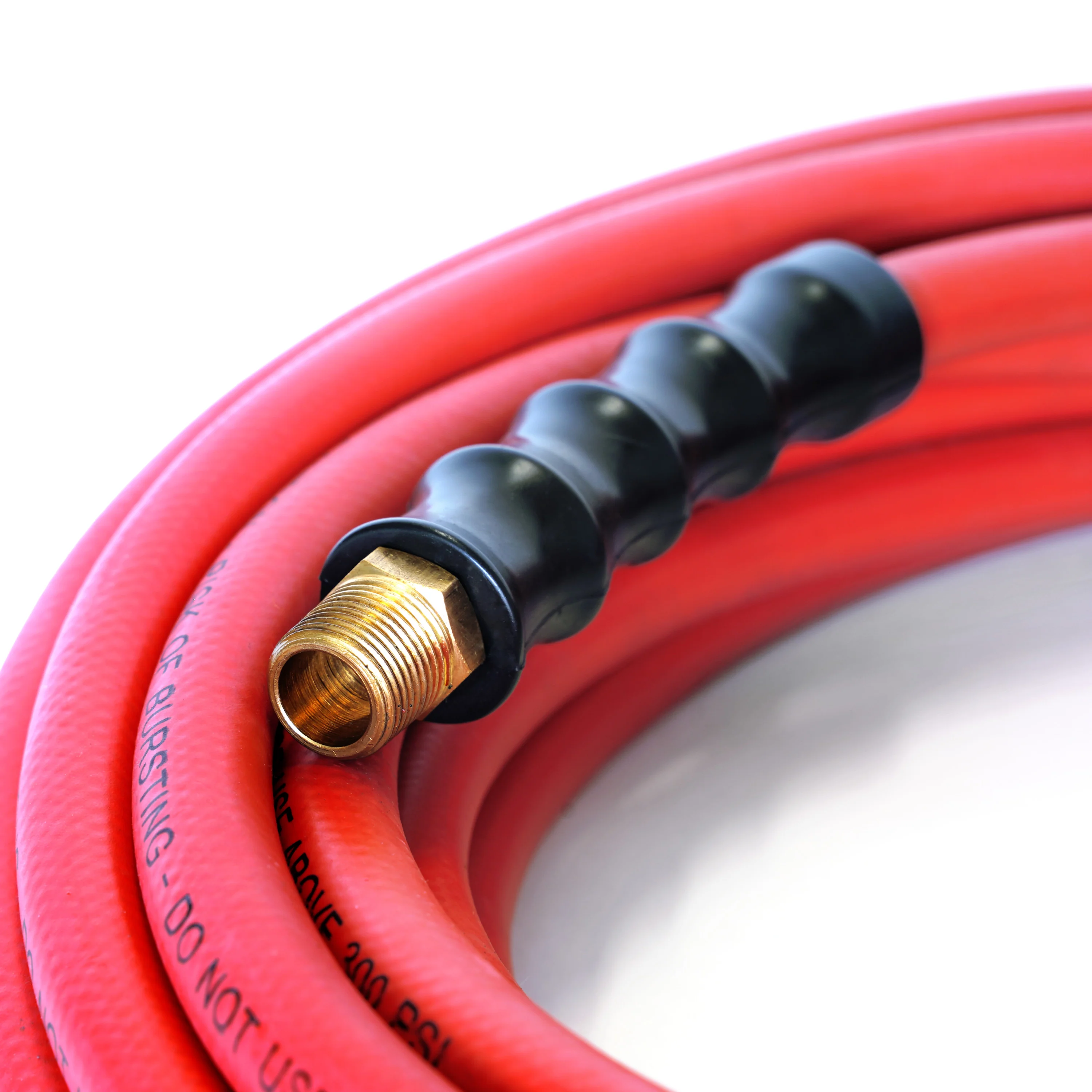 35-Foot Long Rubber 3/8-Inch ID Air Hose with 3/8-Inch NPT Brass Fittings - Image 5