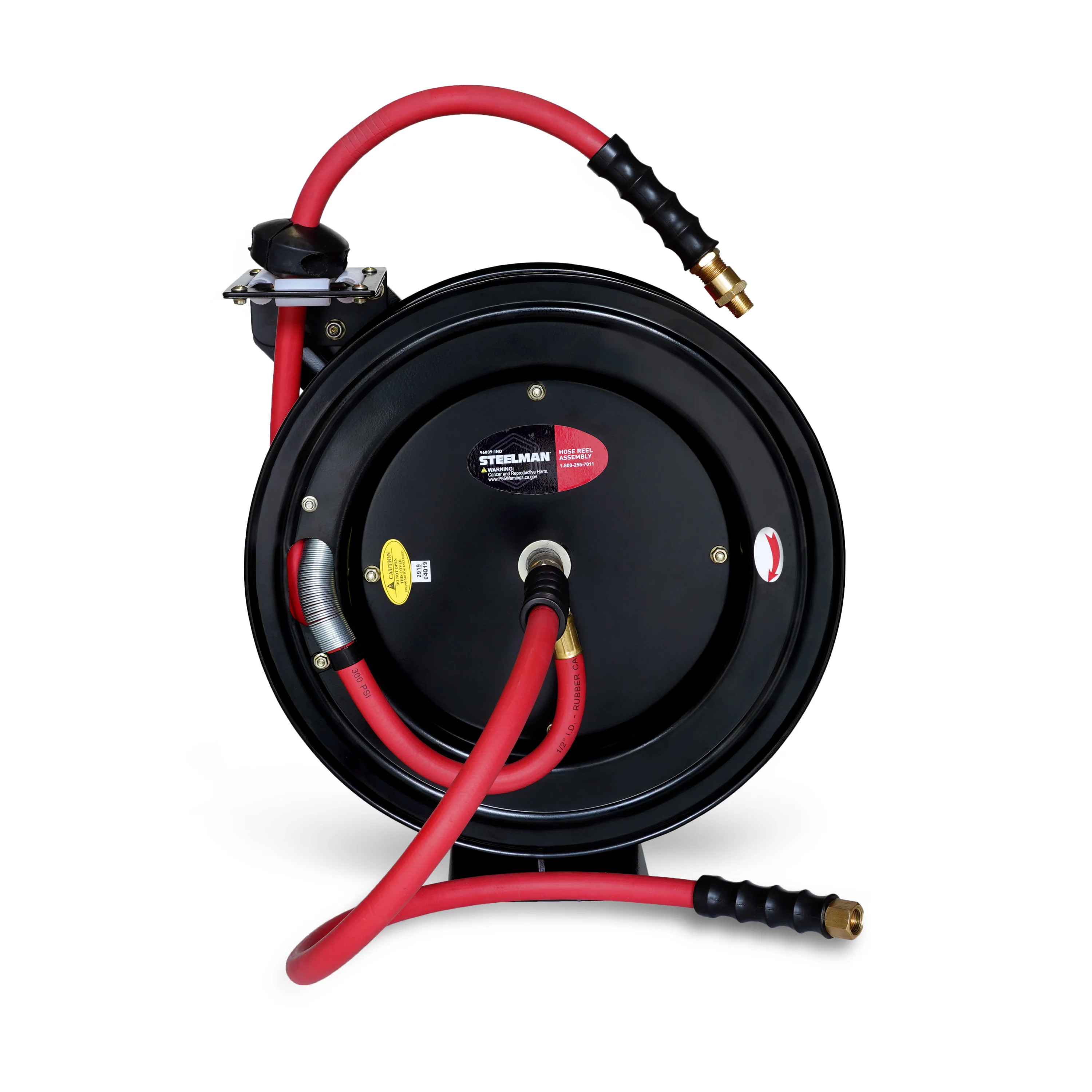 Enclosed Spring Pneumatic Hose Reel with 50-Foot 1/2-Inch ID Hose - Image 5