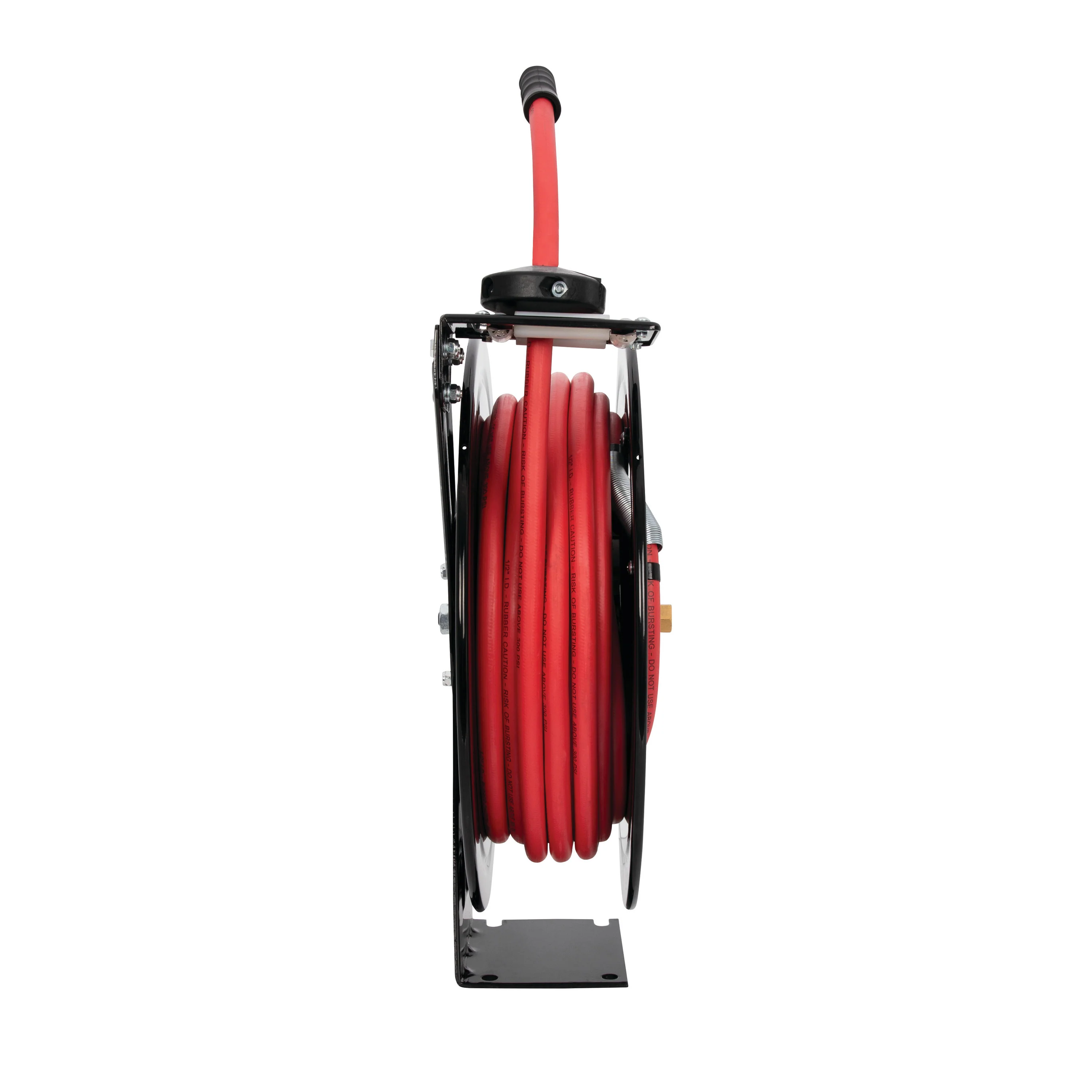 50-Foot Long 1/2-Inch Inner Diameter Air Hose with Spring Retractable Hose Reel with 1/2-Inch NPT Fittings - Image 4