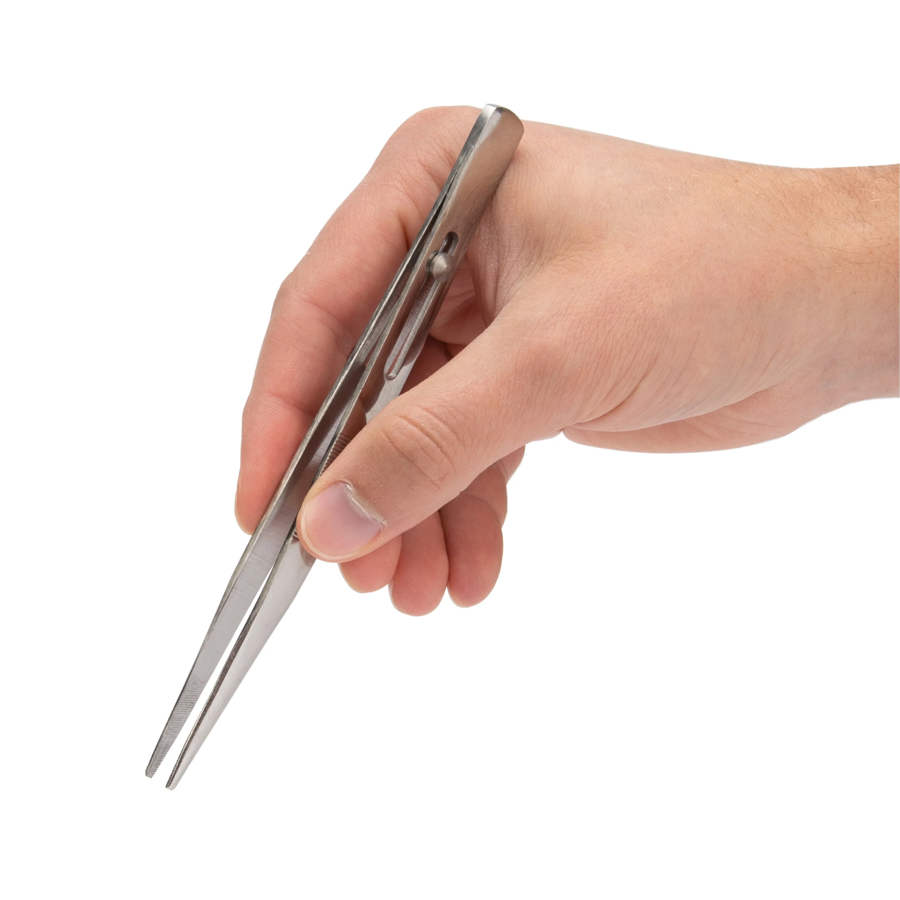 6-Inch Slide-Locking Straight Rounded Tip Tweezers - Image 4