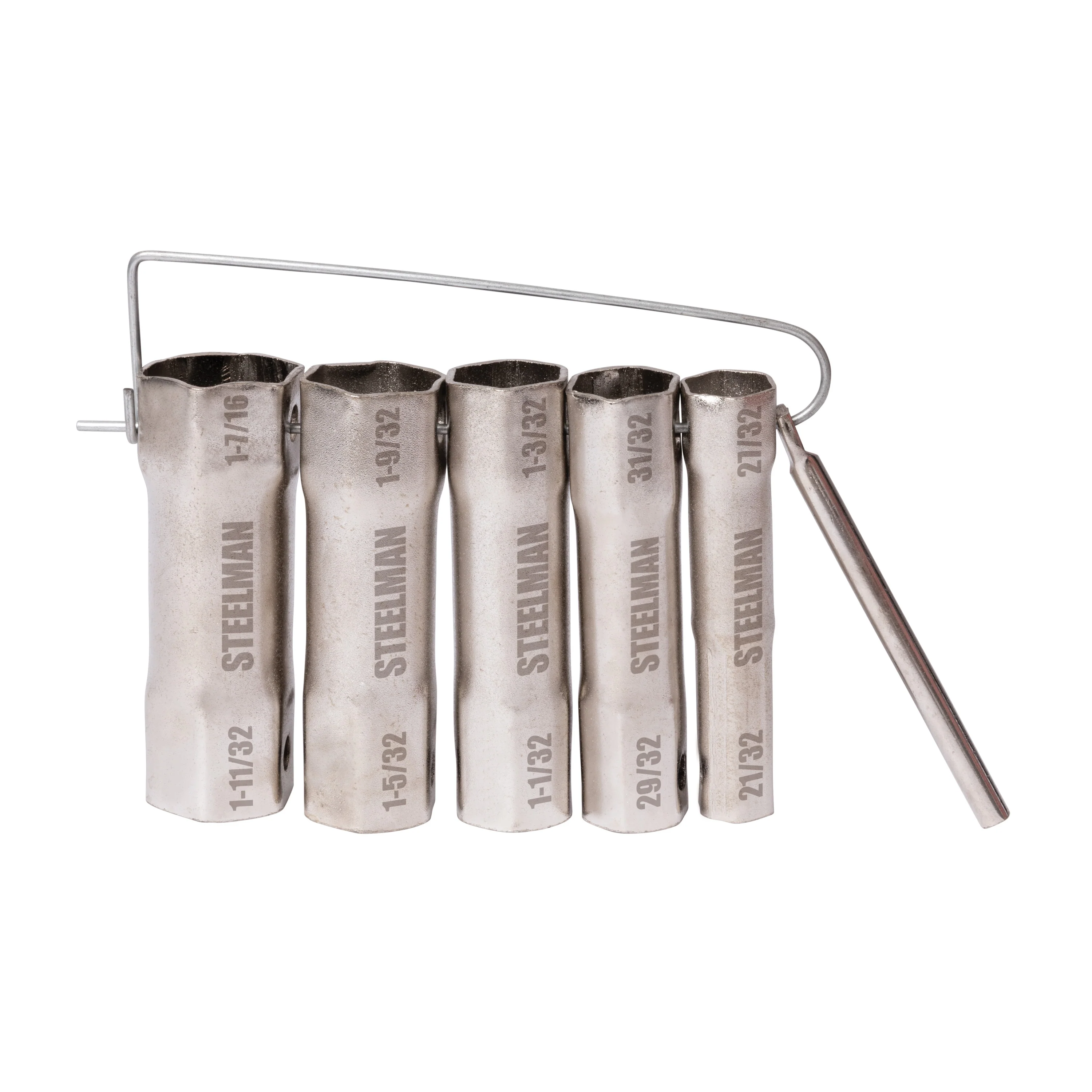 6-Piece Shower Valve Socket Wrench Set with Bar Handle (21/32, 27/32, 29/32, 31/32, 1-1/32, 1-3/32, 1-5/32, 1-9/32, 1-11/32, and 1-7/16-inch)