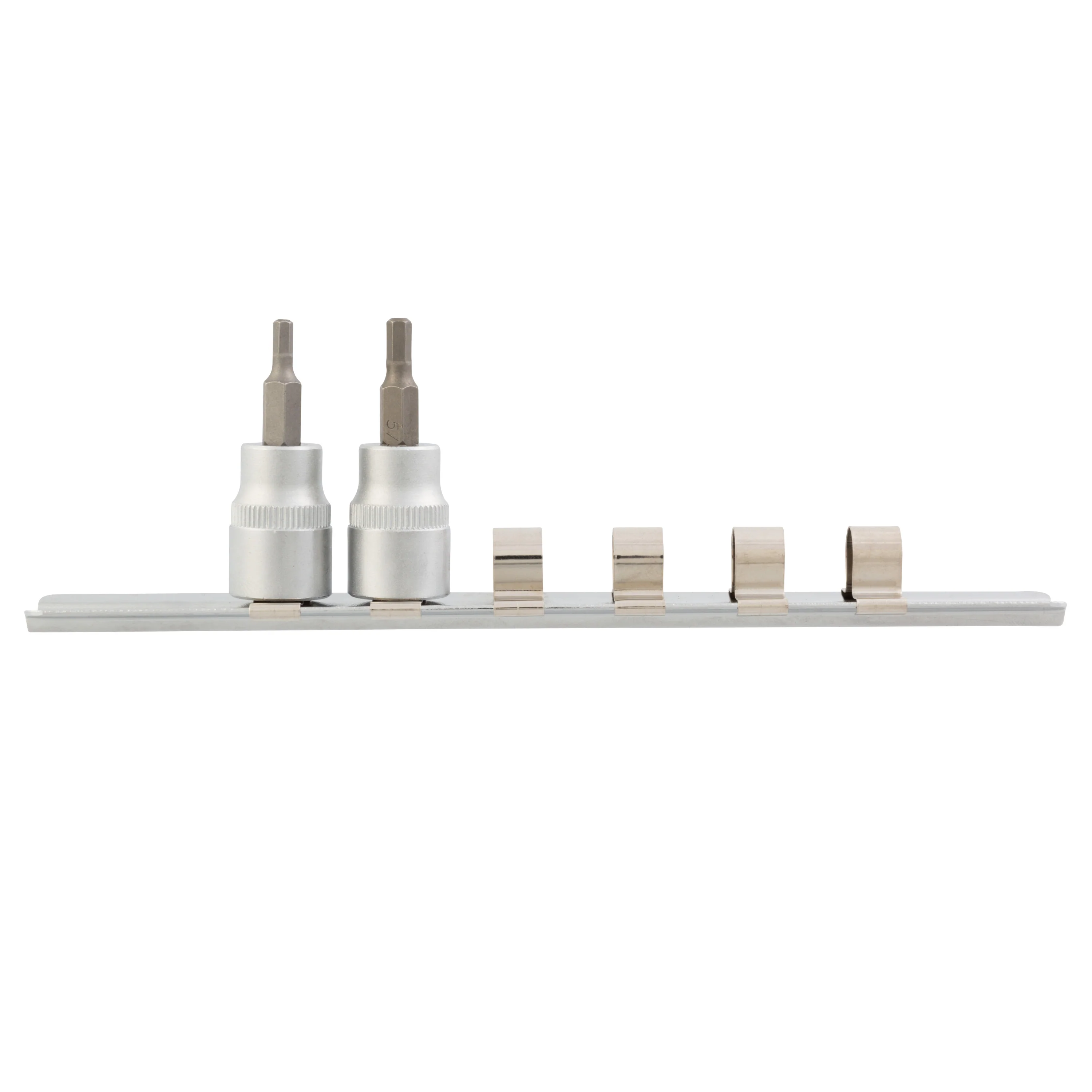 6-Piece 3/8-Inch Drive Steel Socket Rail, 7-Inch Length - Image 2