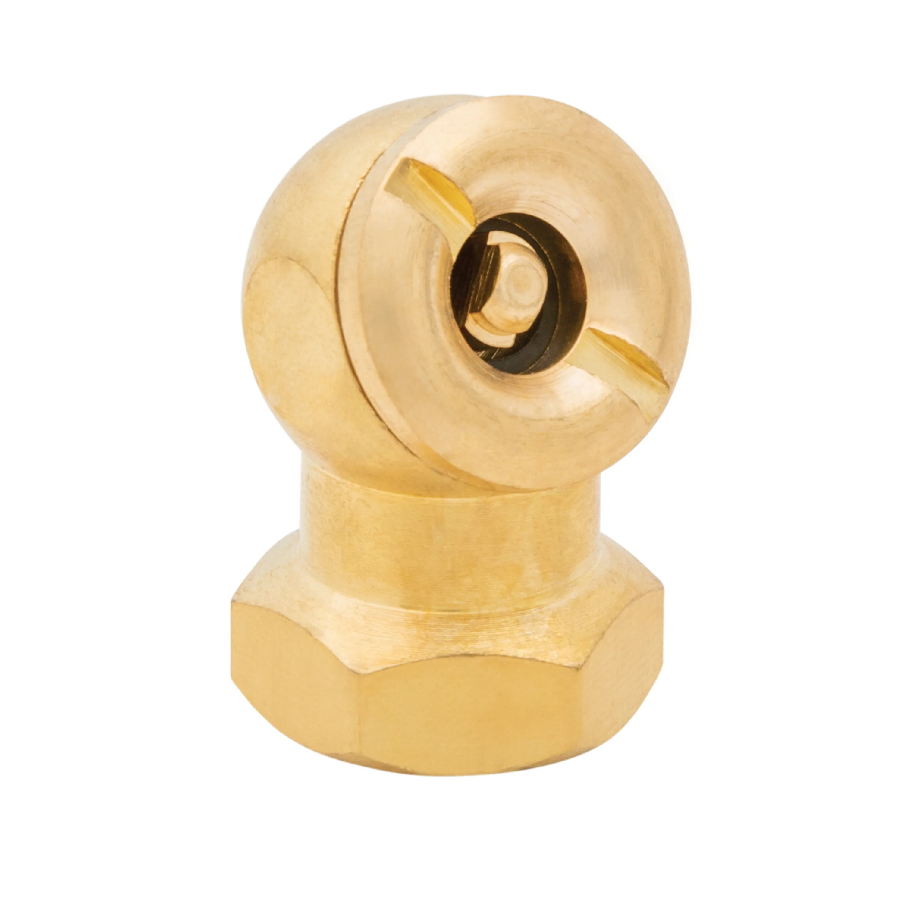 Angled Push-On Brass Ball Foot Air Chuck with 1/4-Inch NPT Thread