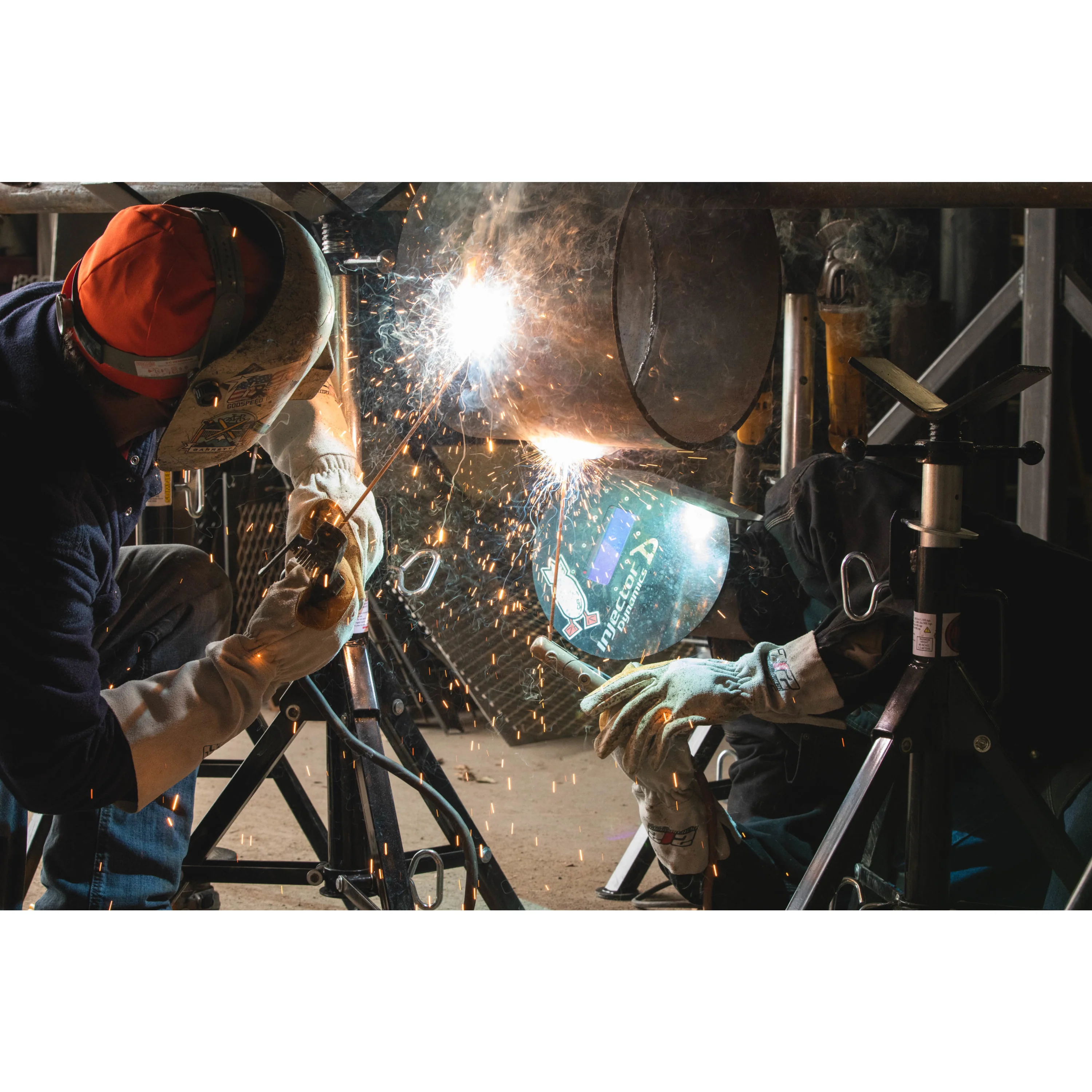ARC Premium Stick Welding Gloves in White and Tan - Image 6
