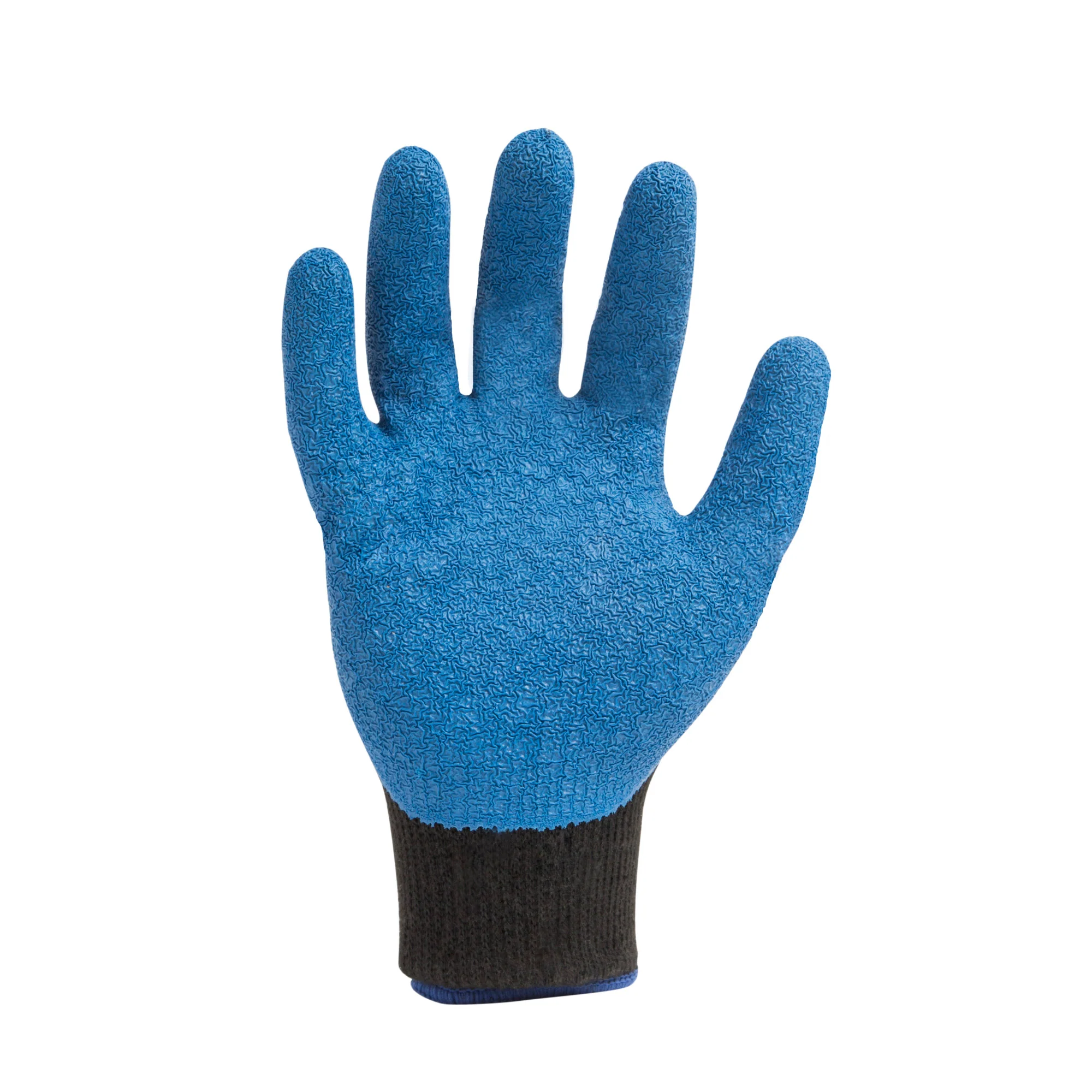 AX360 Latex-dipped Crinkle Grip Cut Resistant Gloves in Blue and Black (EN Level 2 / ANSI A2) - Image 4