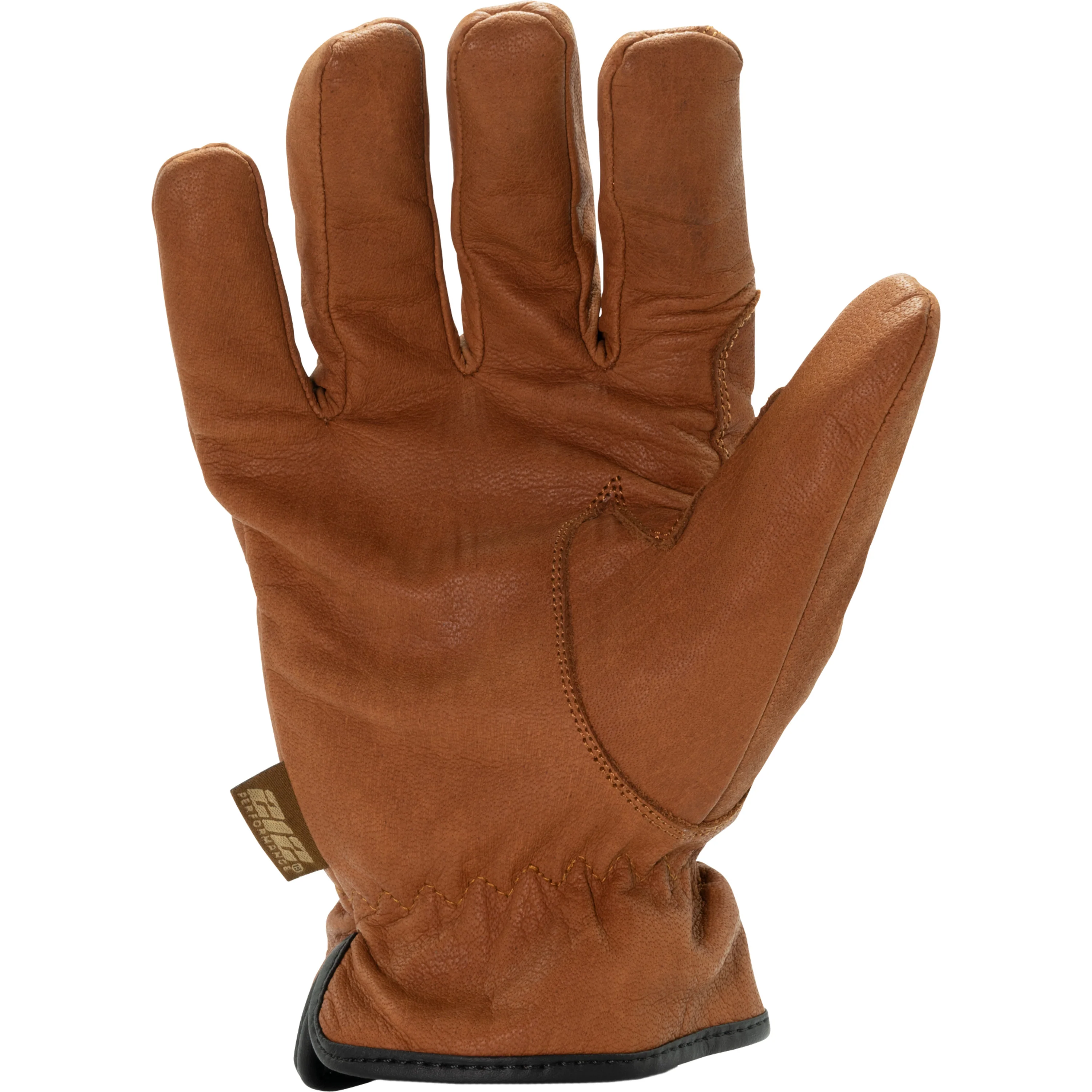 Fleece Lined ANSI A3 Cut Resistant Buffalo Leather Driver Winter Work Glove in Russet Brown - Image 4