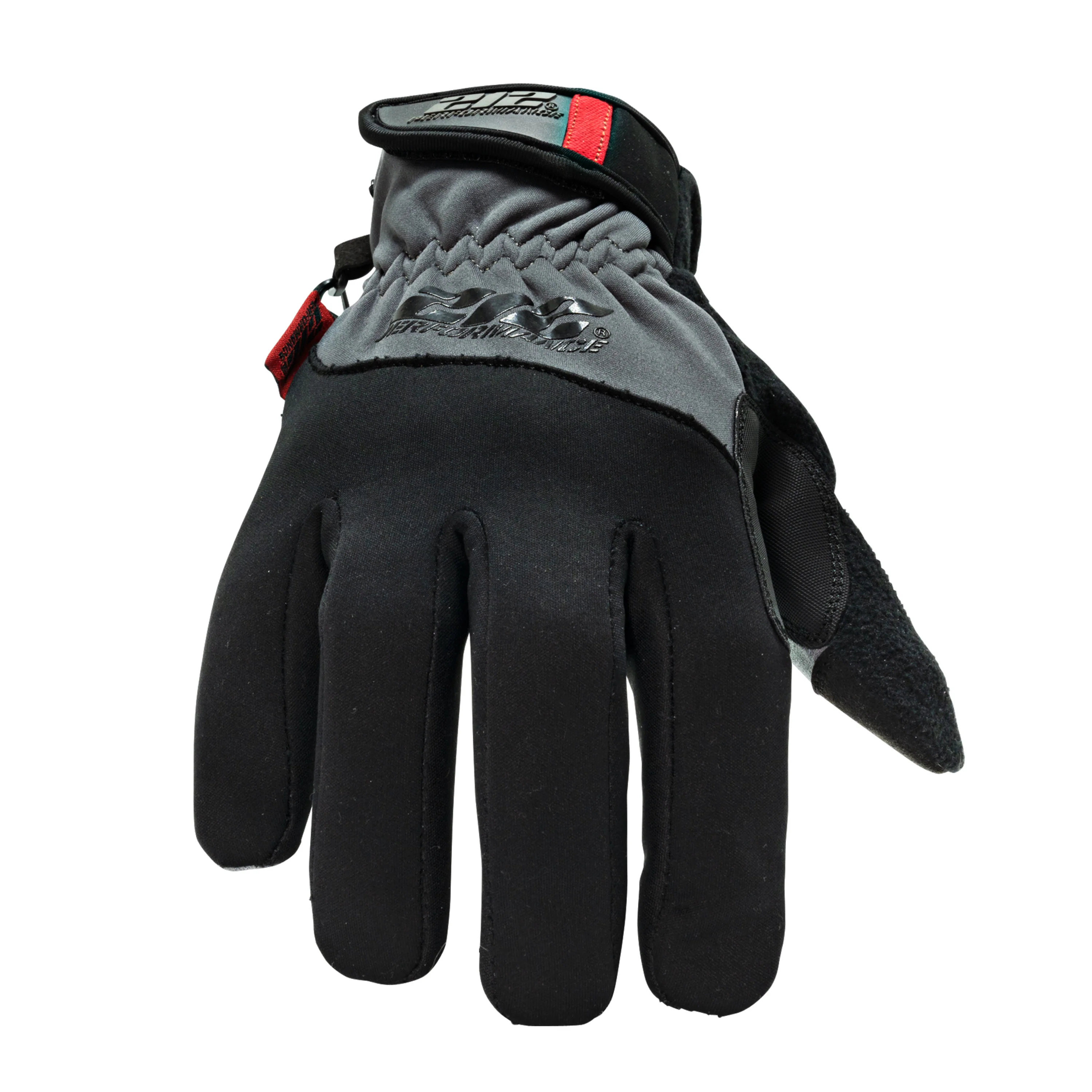 Fleece Lined Tundra Touchscreen Screen Gloves in Black and Gray - Image 2