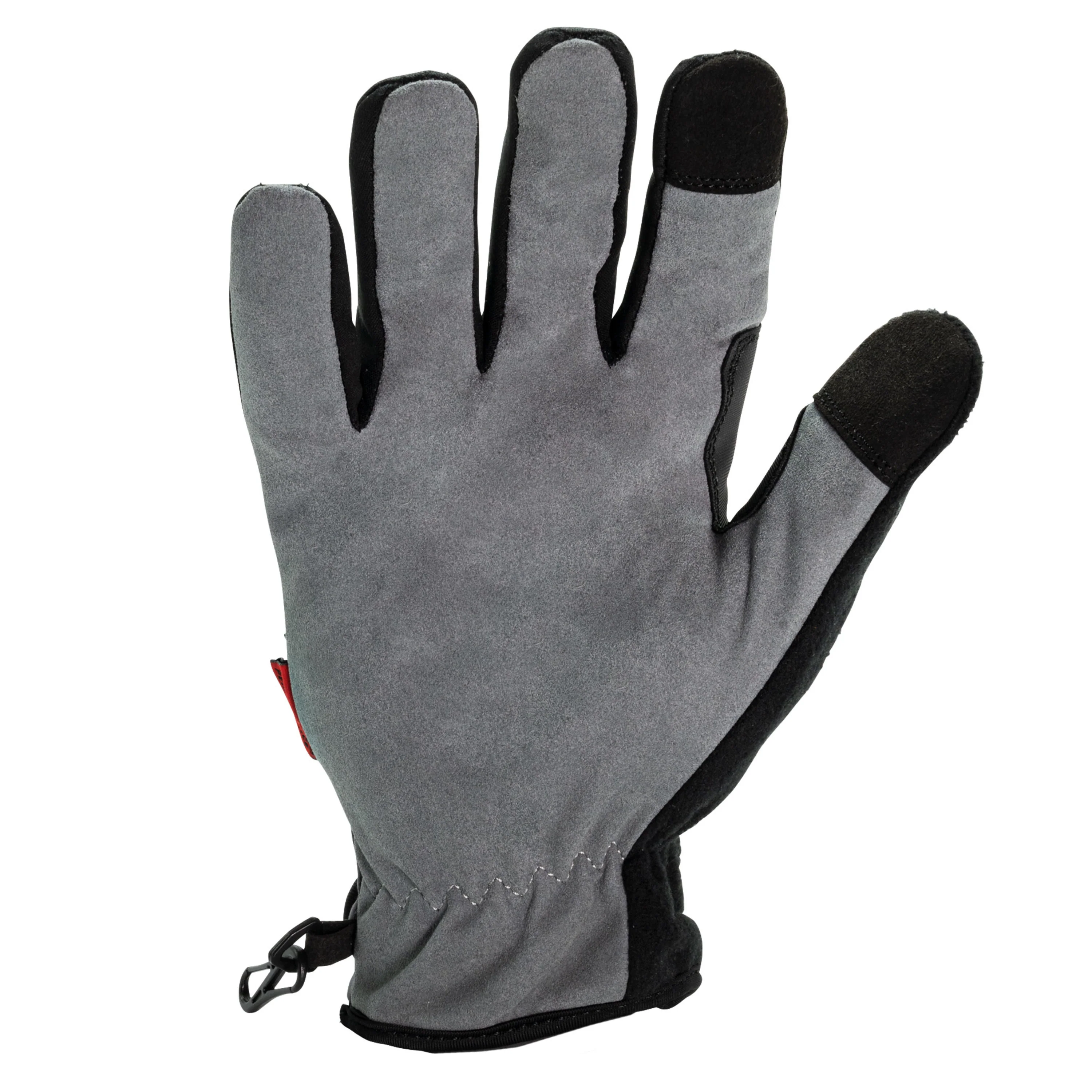 Fleece Lined Tundra Touchscreen Screen Gloves in Black and Gray - Image 4