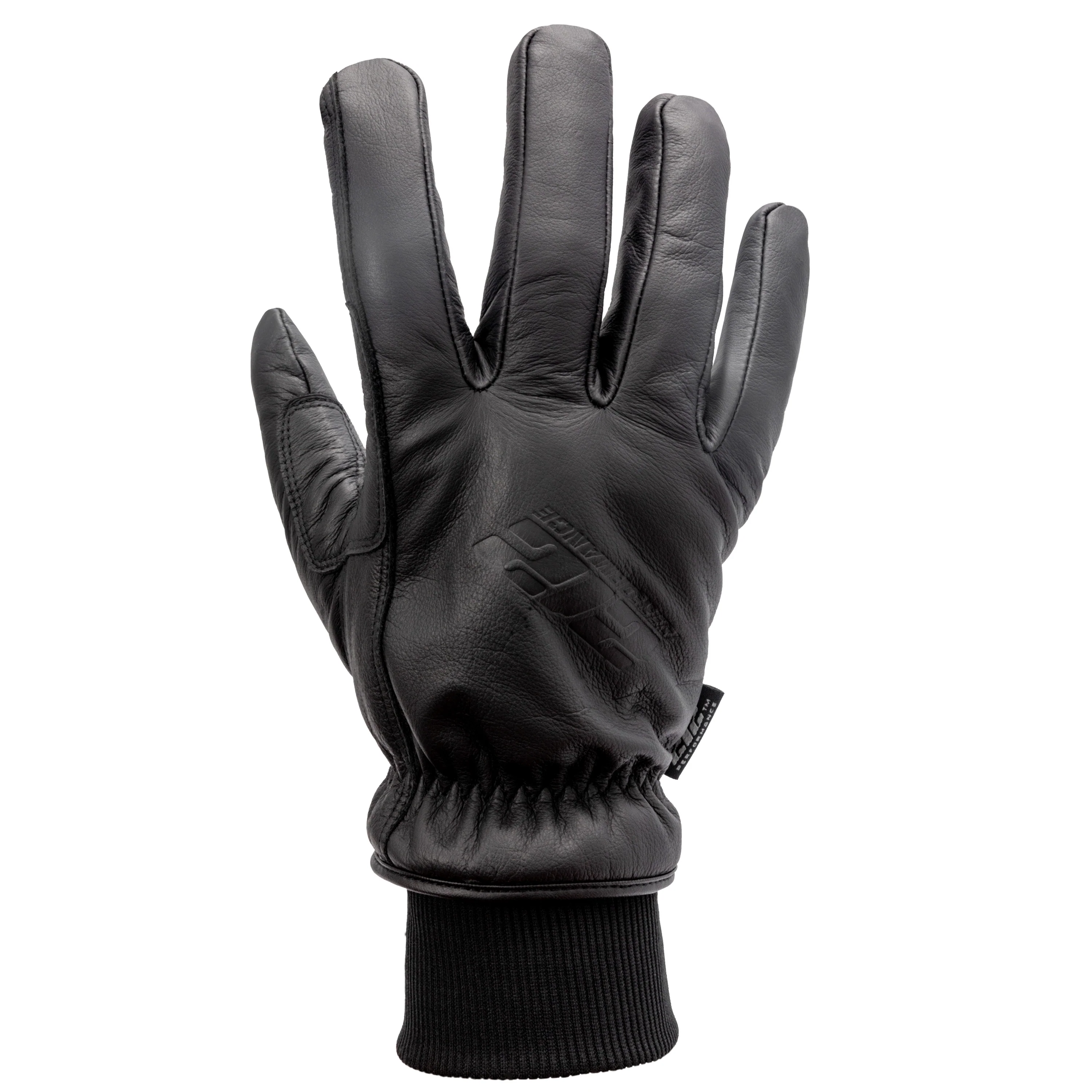 Tundra Cold Weather Black Leather Driver Gloves with Knit Cuff, GSA Compliant, 1-Pair, Black - Image 5