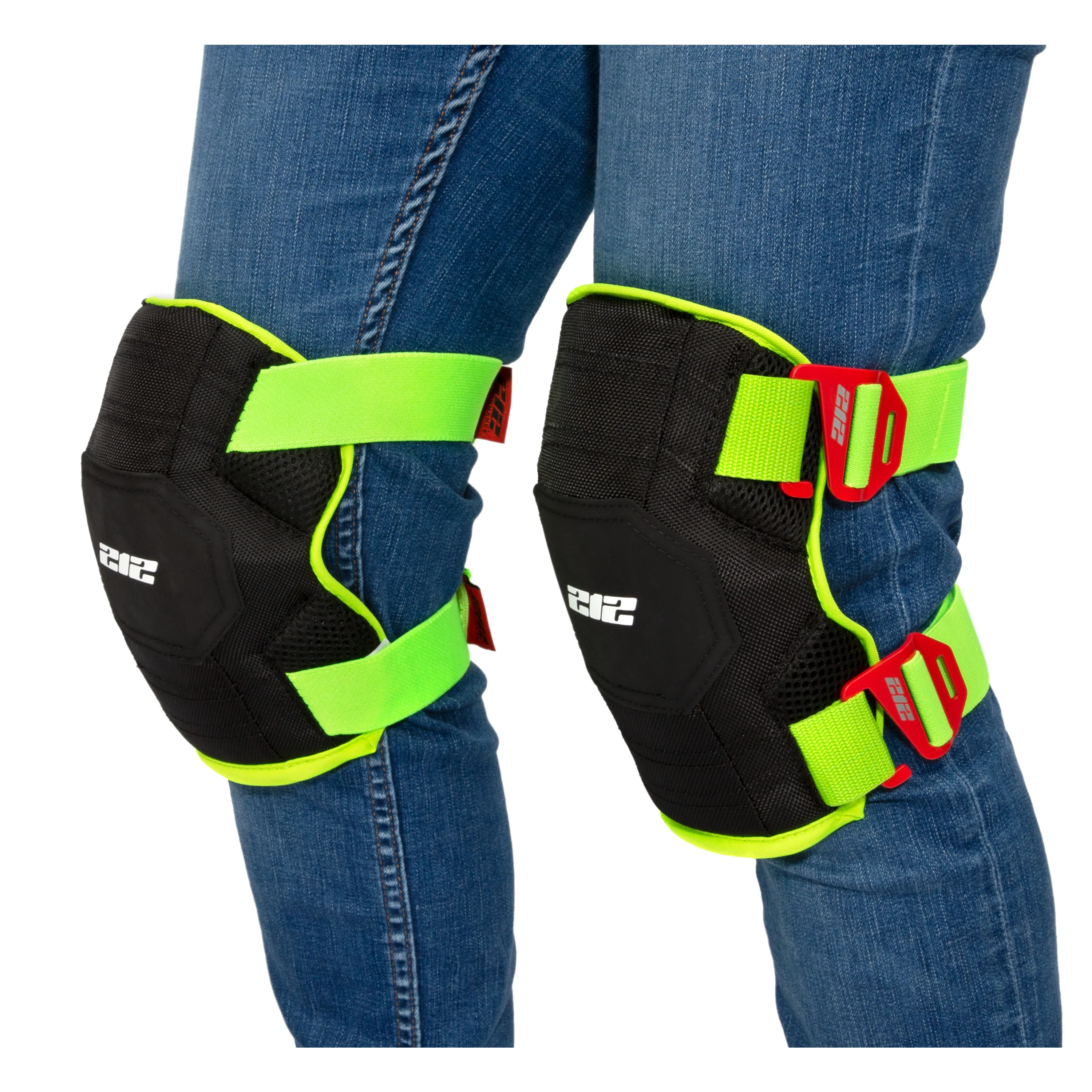 Breathable Mesh Gel Core Foam Knee Pads with Hi-Viz Straps - Image 4