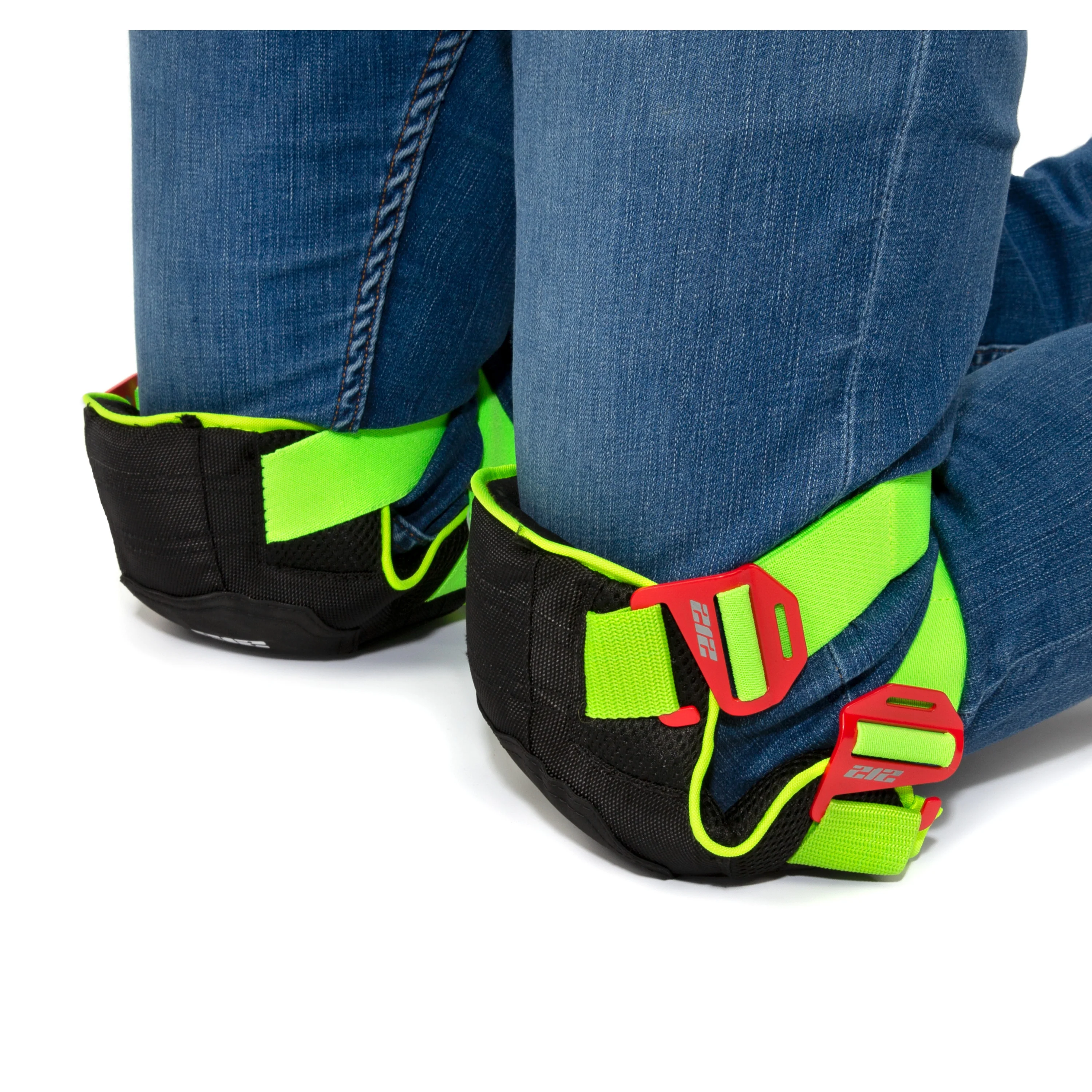 Breathable Mesh Gel Core Foam Knee Pads with Hi-Viz Straps - Image 7