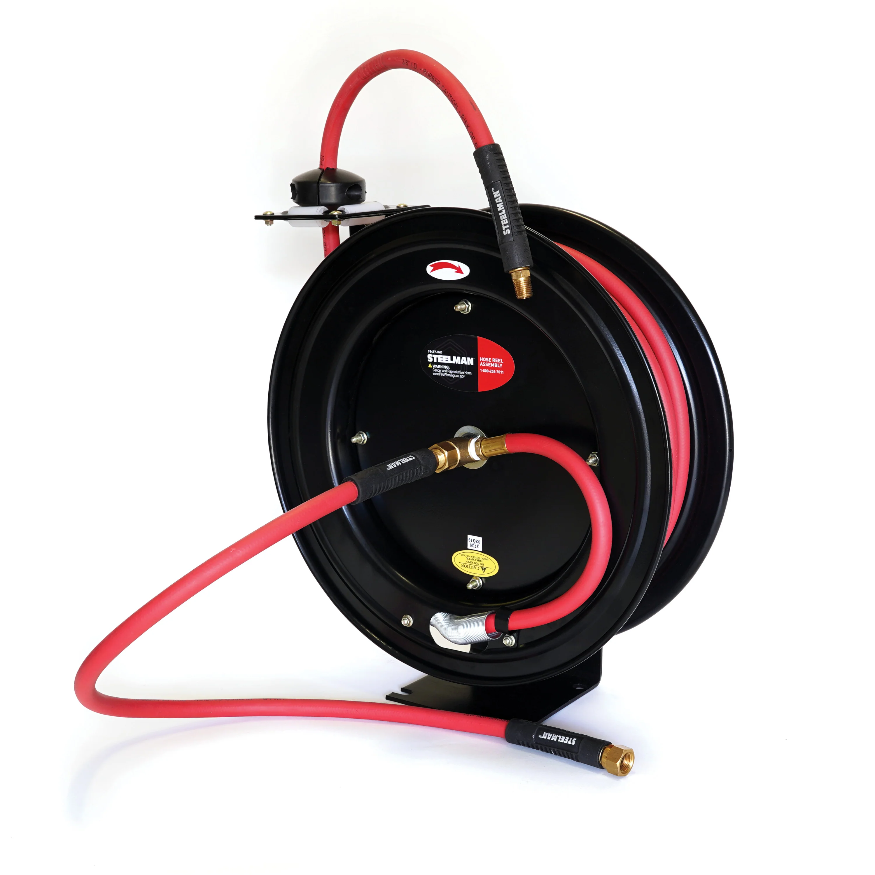 Enclosed Spring Pneumatic Hose Reel with 35-Foot 3/8-Inch ID Hose - Image 2