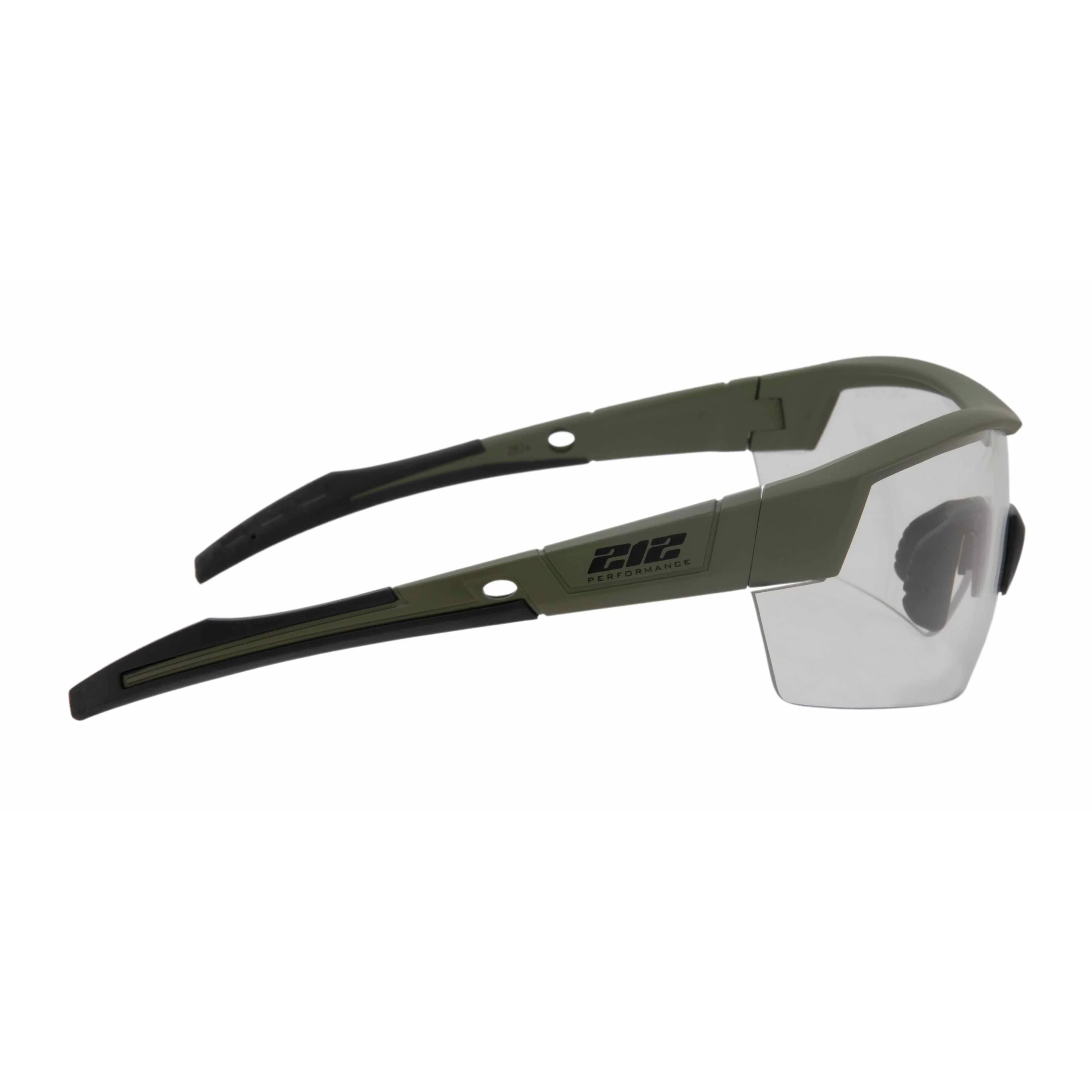 Premium Ballistic Impact Rated Clear Lens Anti-Fog Safety Glasses in Drab Green - Image 2