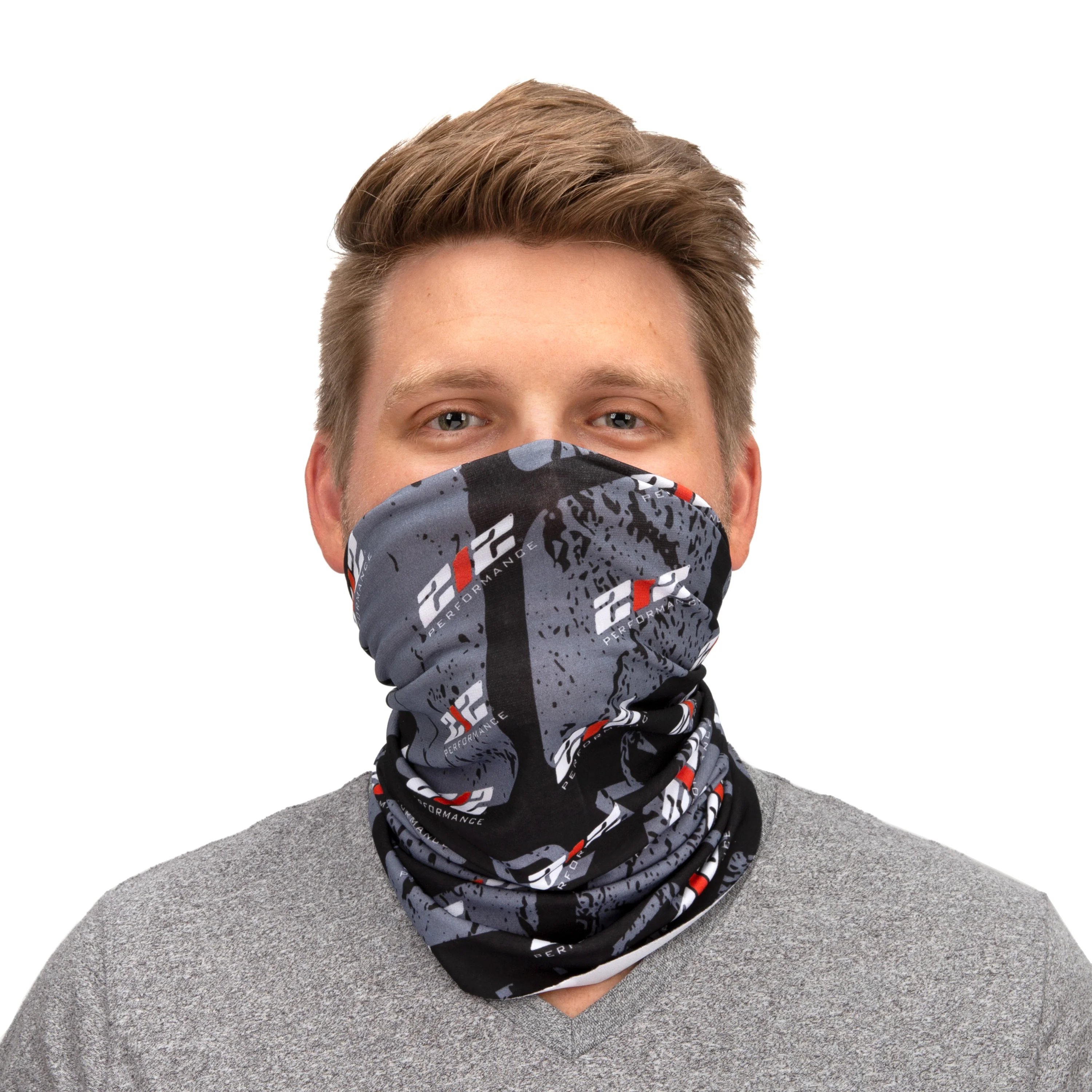 Protective Neck Gaiter and Particulate Filtering Face Cover with 212 Pattern Print - Image 7