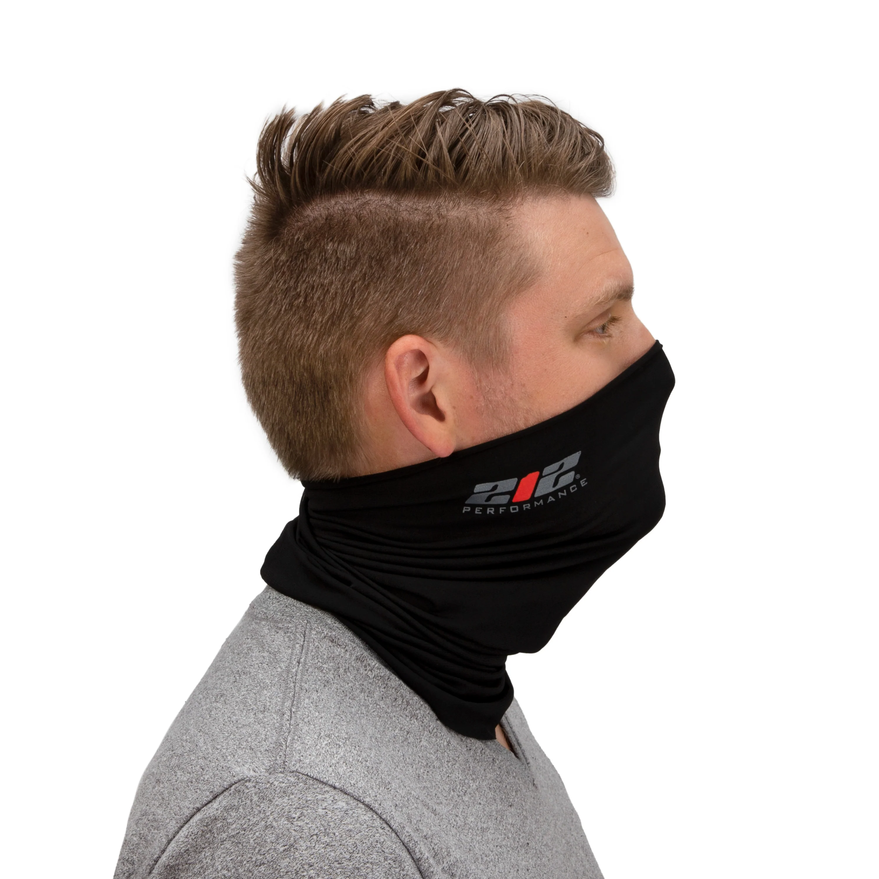 Protective Neck Gaiter and Particulate Filtering Face Cover in Black - Image 8