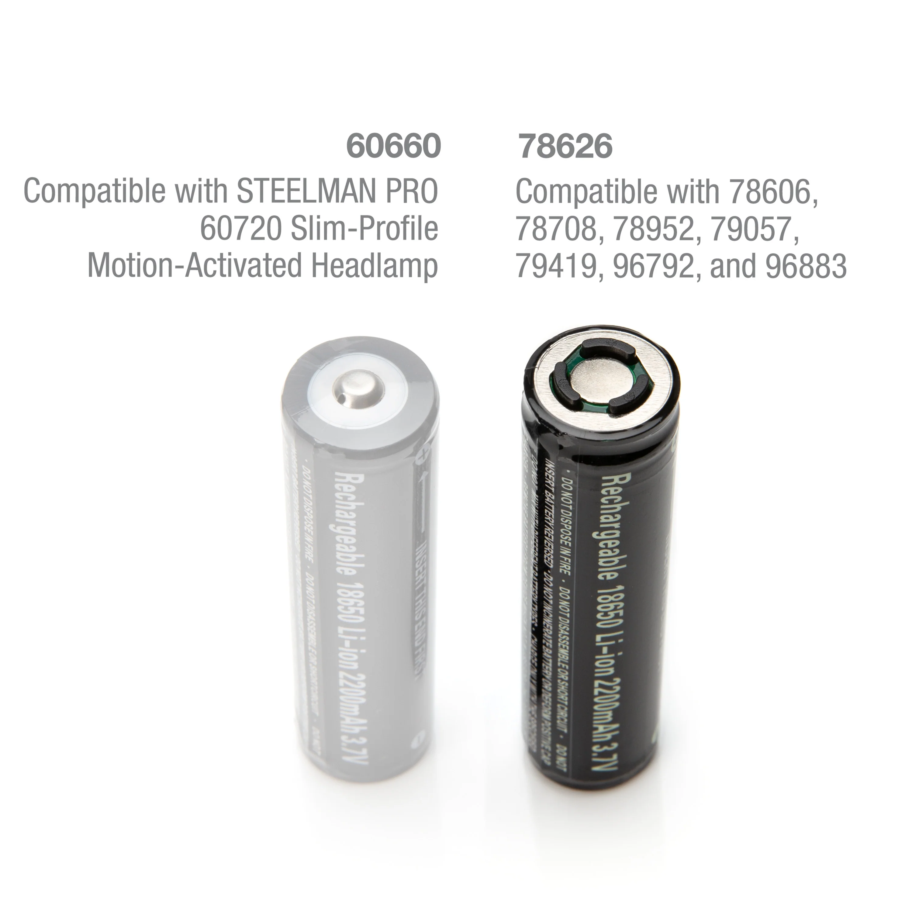 18650 Replacement Li-ion Battery, Custom designed for and Compatible with Steelman Pro 96792, 78606, 96883, 78708 and 79057 Work lights - Image 4