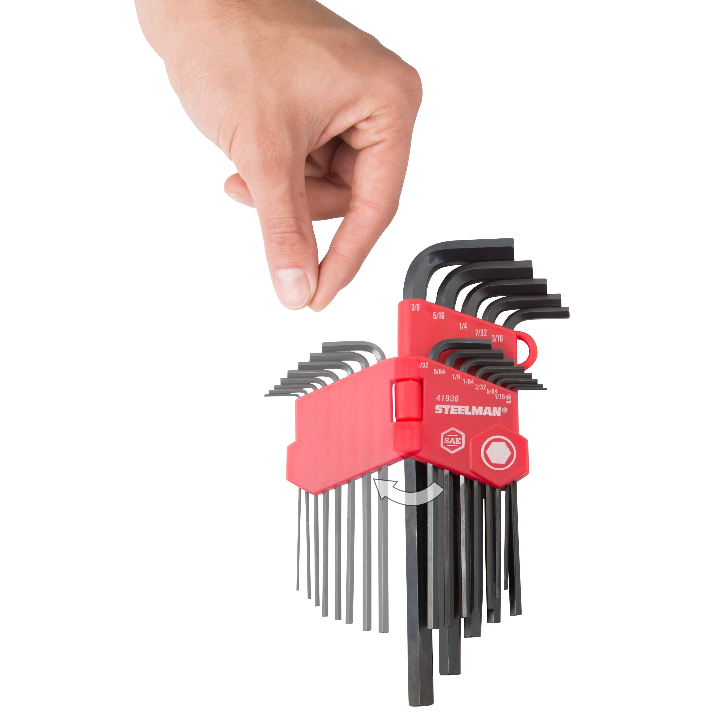 26-Piece Long Arm Hex Key Wrench Set, Inch/Metric (SAE/MM) - Image 7