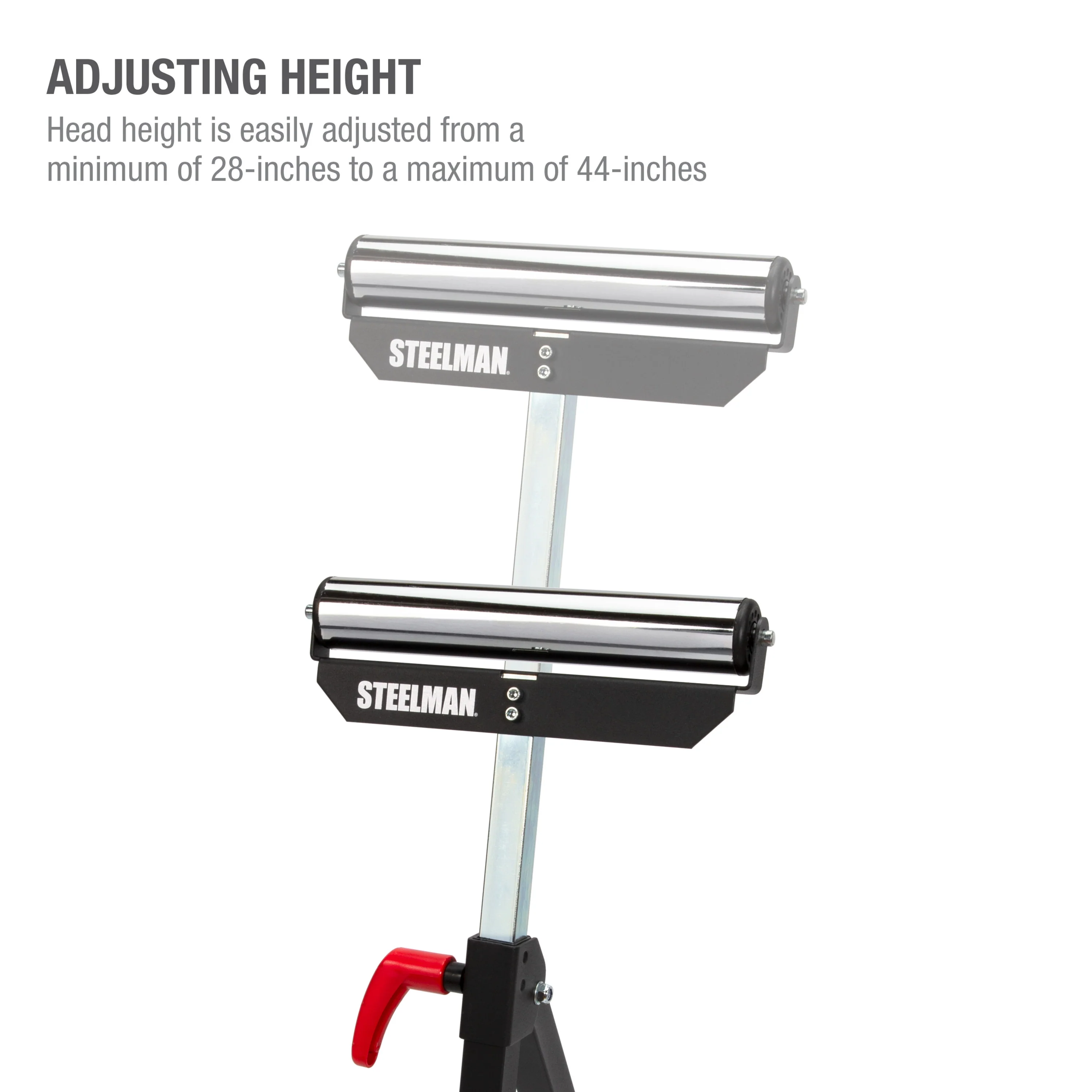 11.5-Inch Wide Adjustable Single Roller Material Support Stand - Image 5